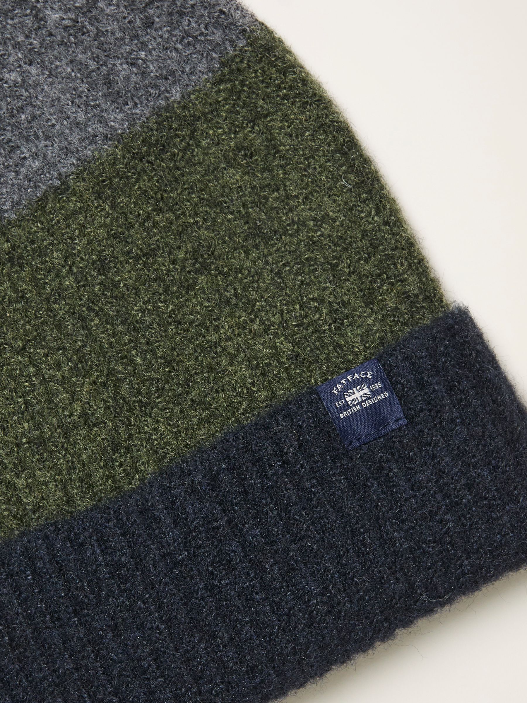 Khaki Green Leo Colourblock Beanie - Image 2 of 2