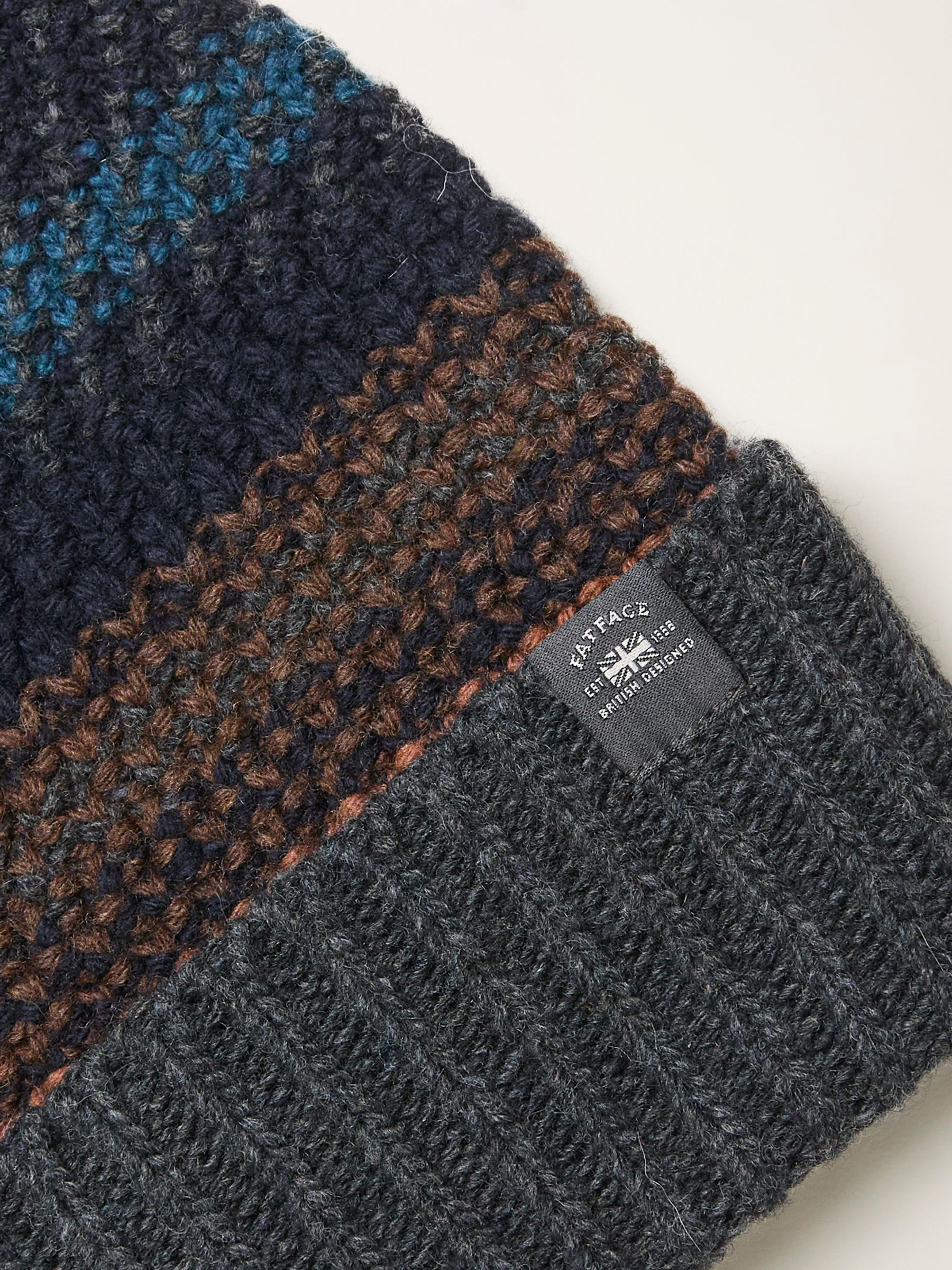 Multi Textured Knit Beanie - Image 2 of 2
