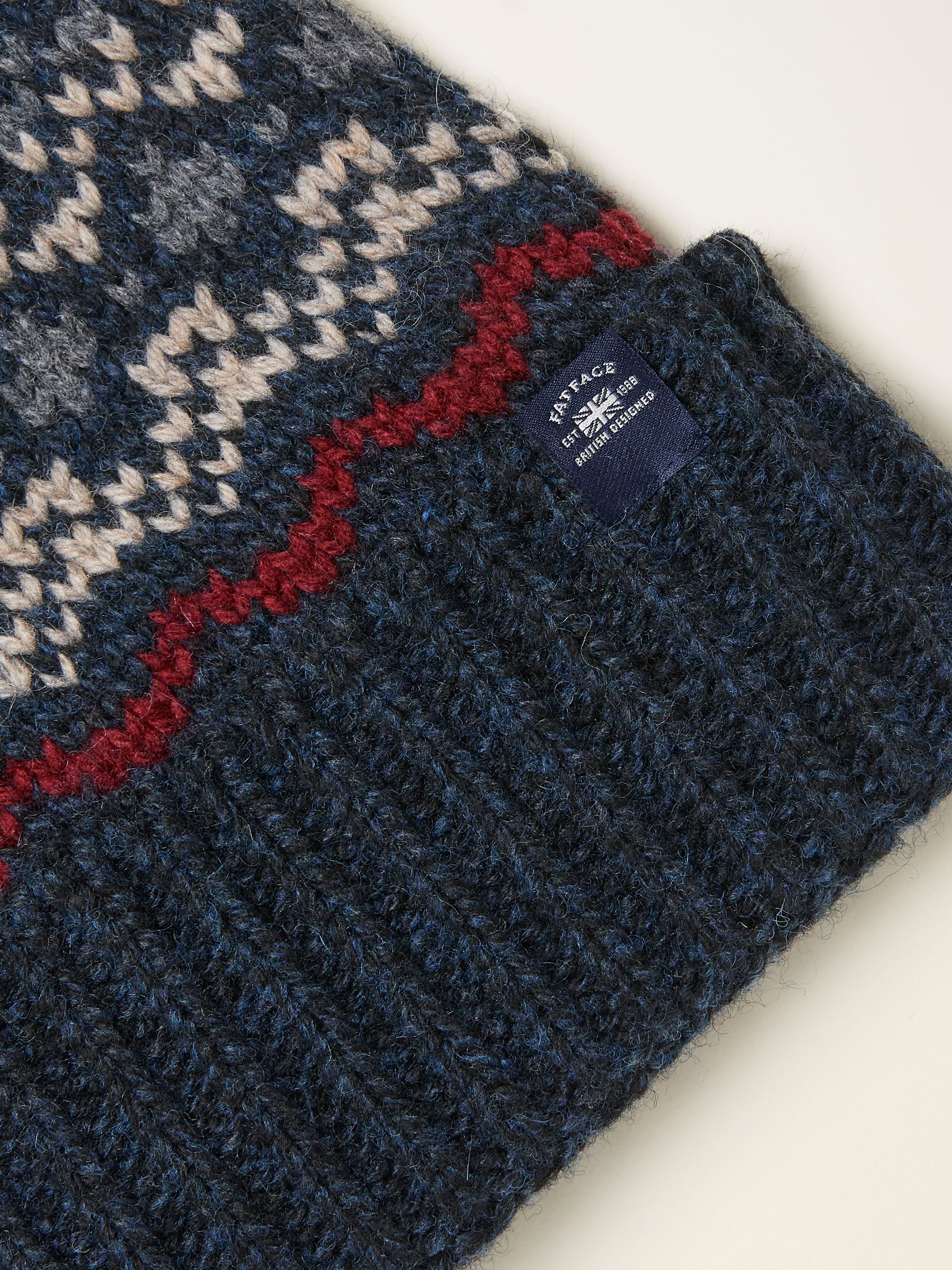 Navy Fairisle Beanie - Image 2 of 2