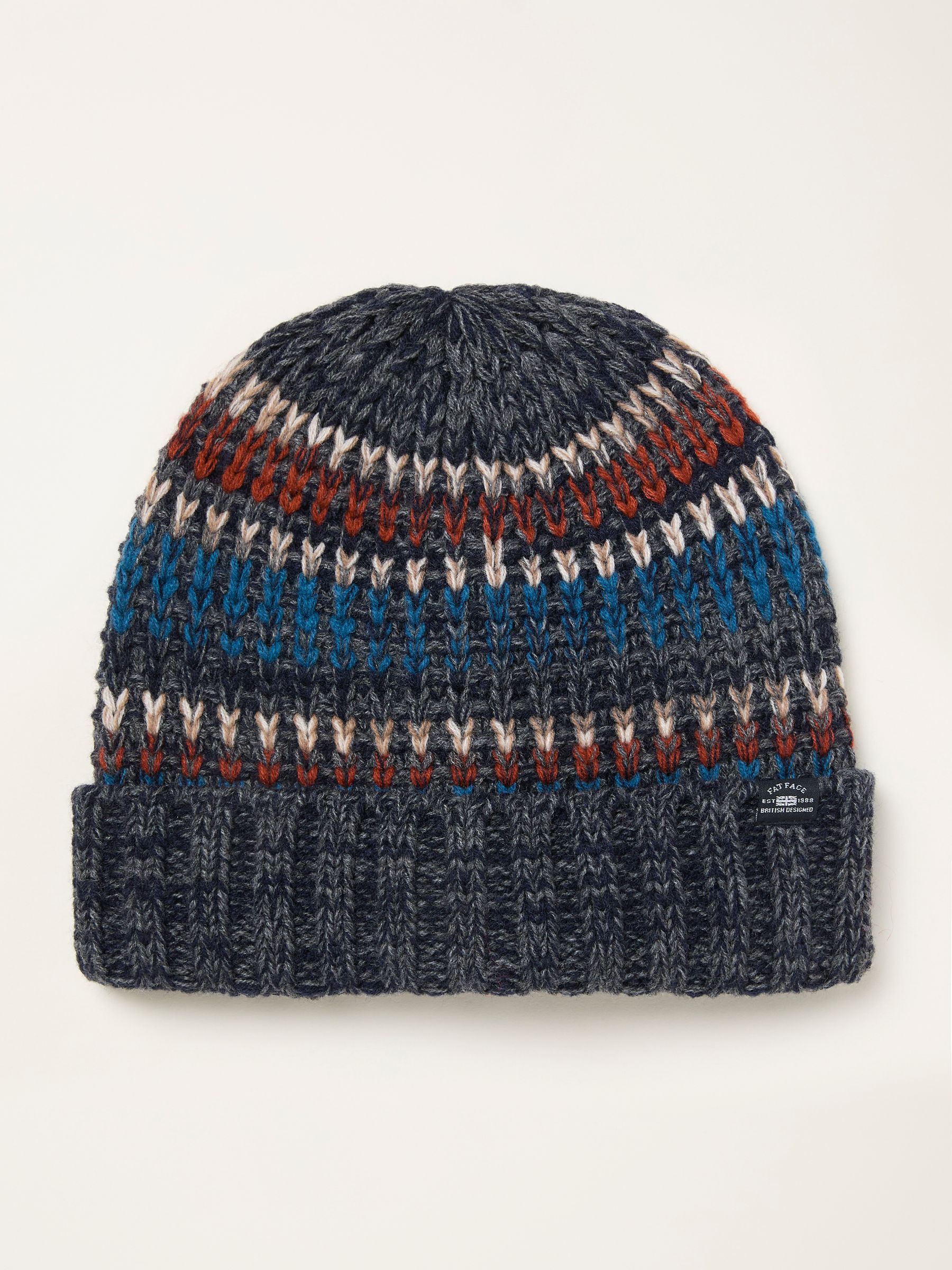 Connor Grey Stitch Beanie - Image 1 of 2