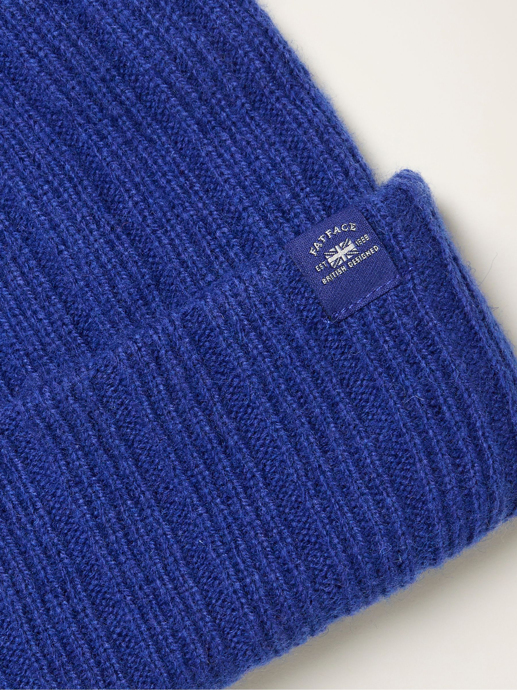 Sebastian Cobalt Blue Ribbed Beanie - Image 2 of 2