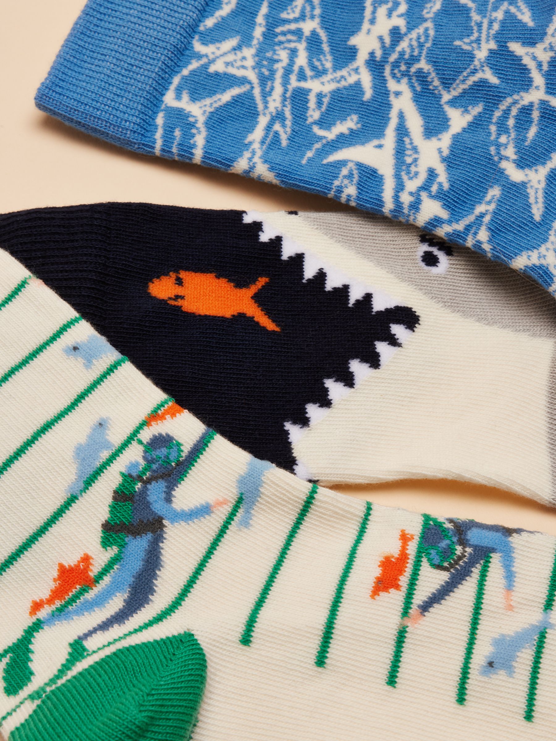 Eat Feet Multi Navy Pack of Five Socks - Image 2 of 3