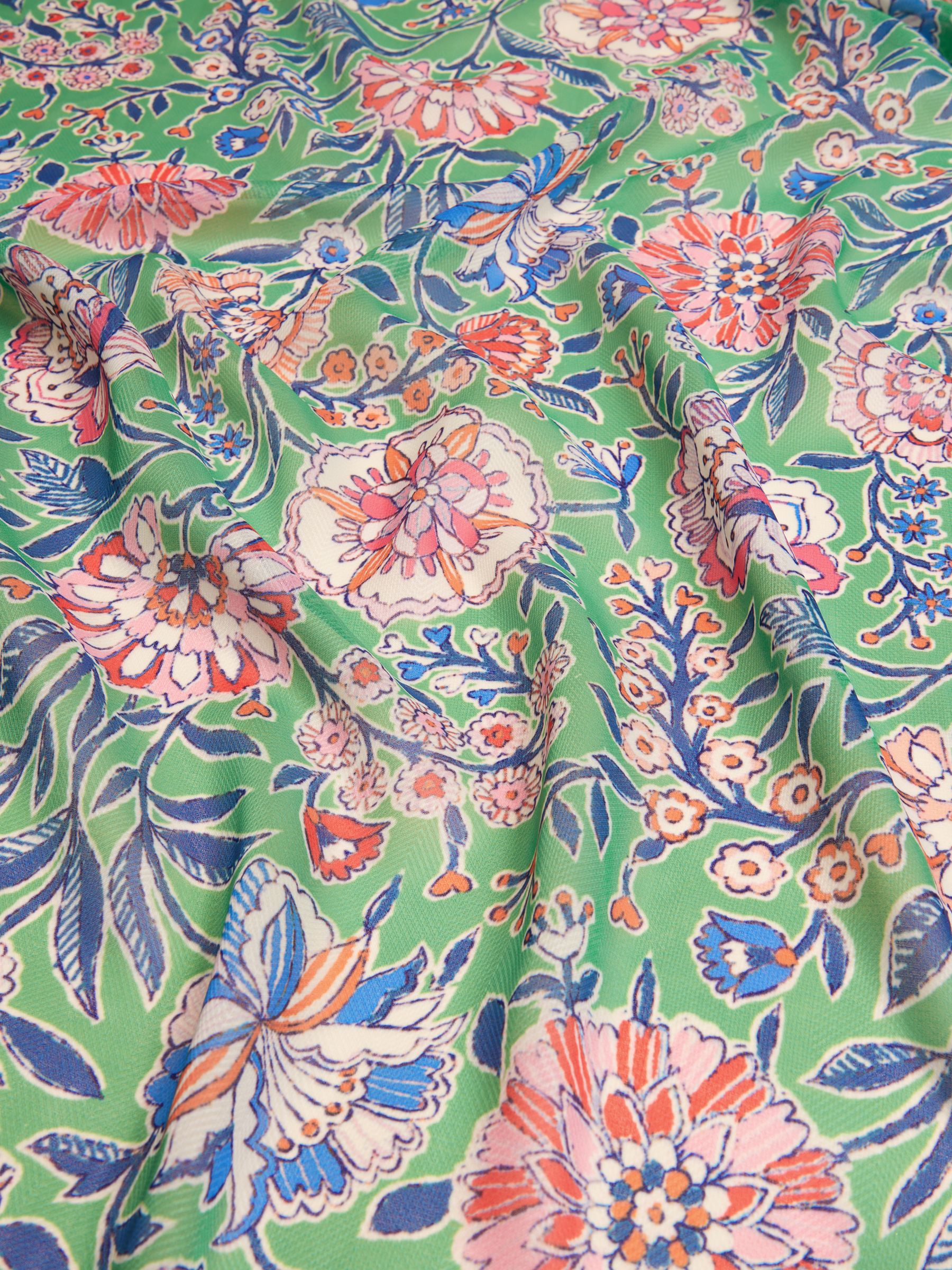 Abberton Green Lightweight Printed Scarf - Image 7 of 7