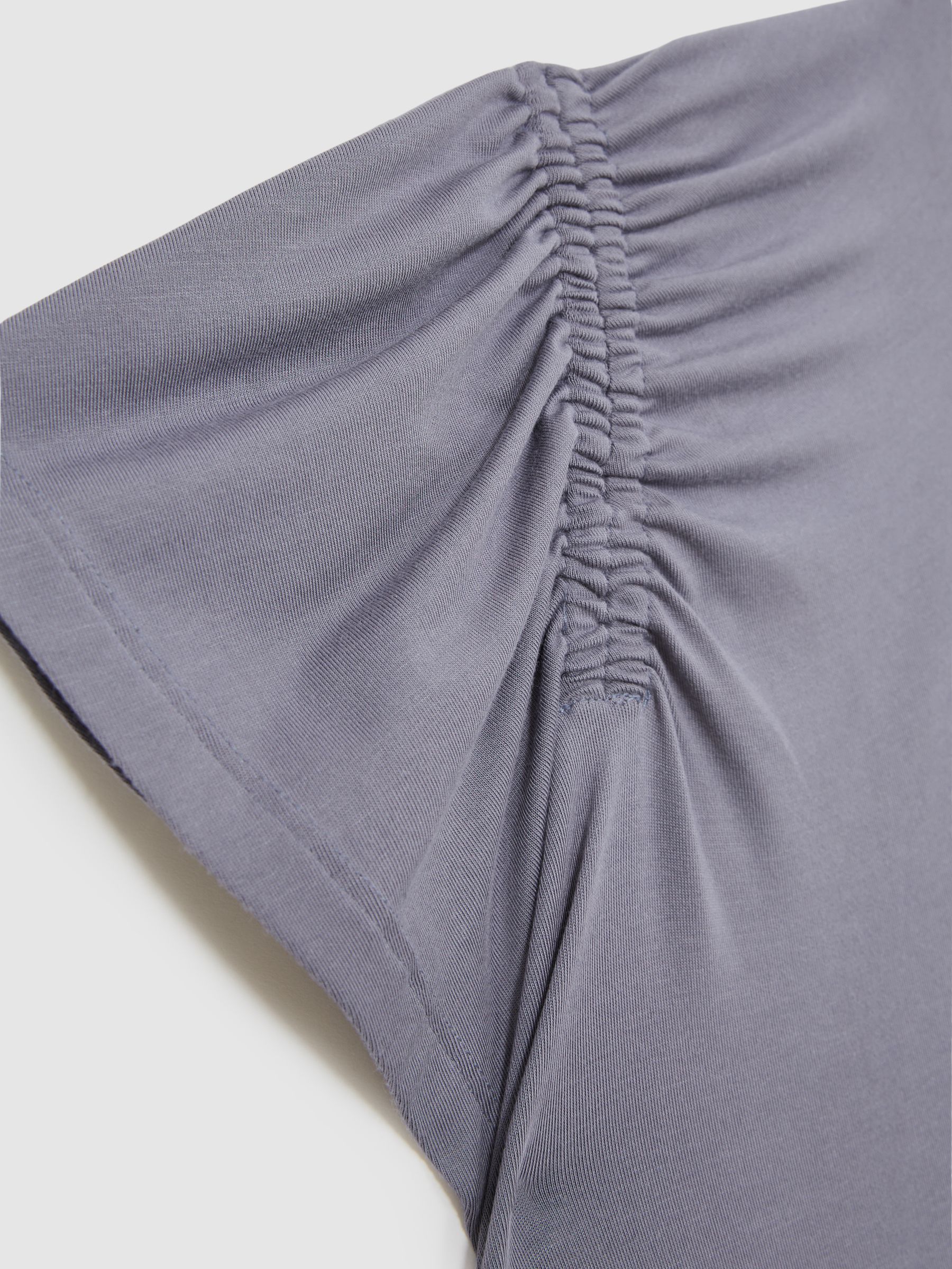 Modal Blend Ruched Jersey Dress in Grey - Image 6 of 6