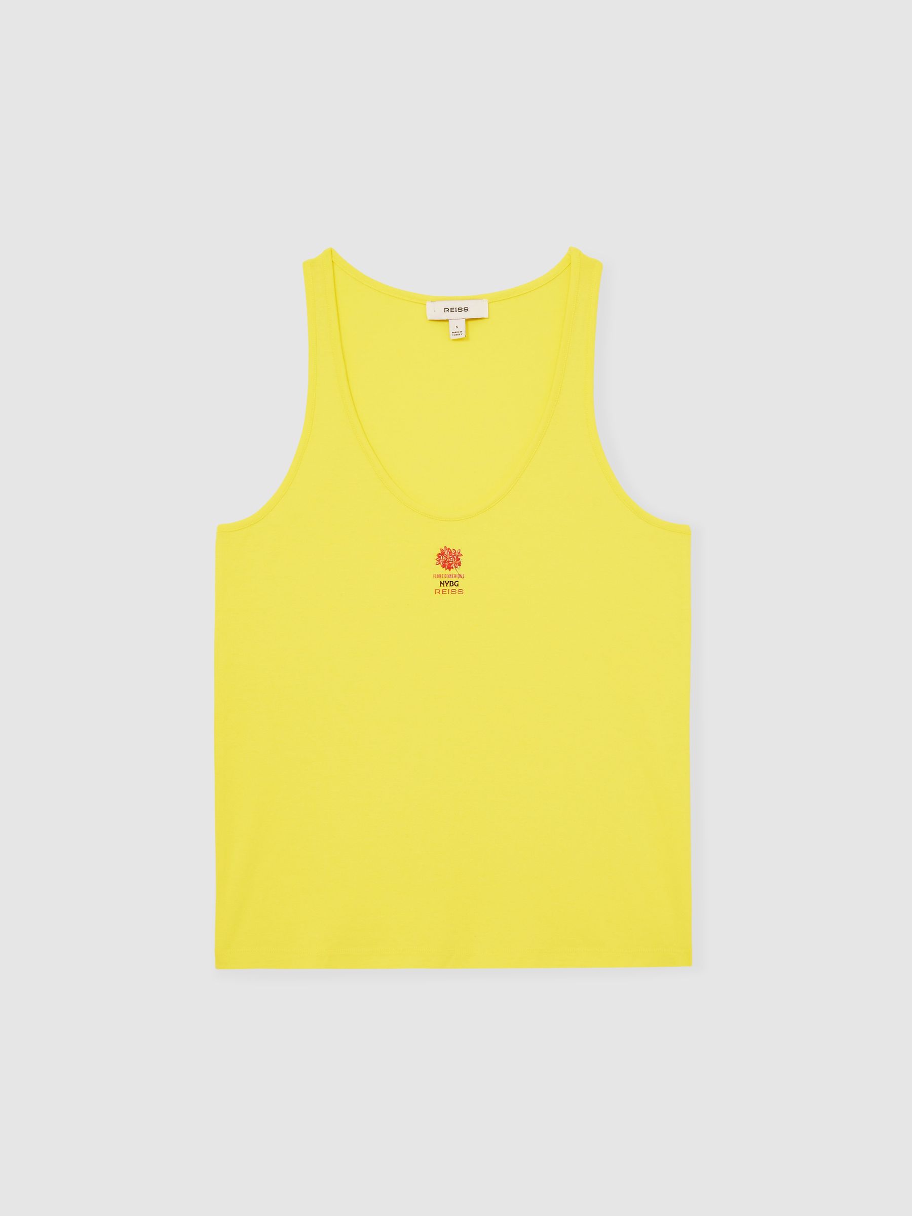 Reiss | NYBG Floral Emblem Vest in Yellow - Image 2 of 5