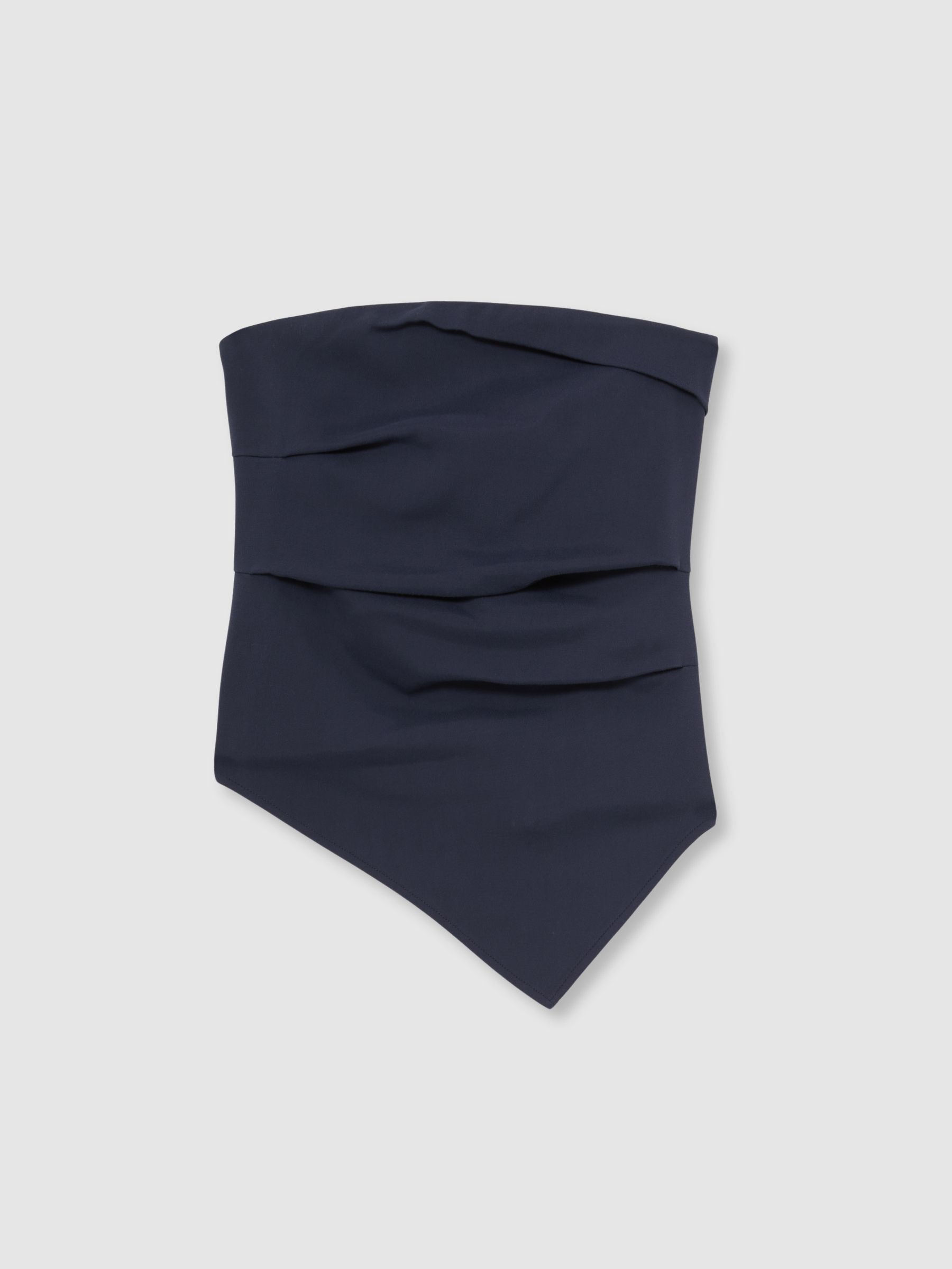 Ruched Bandeau Top in Navy - Image 2 of 6