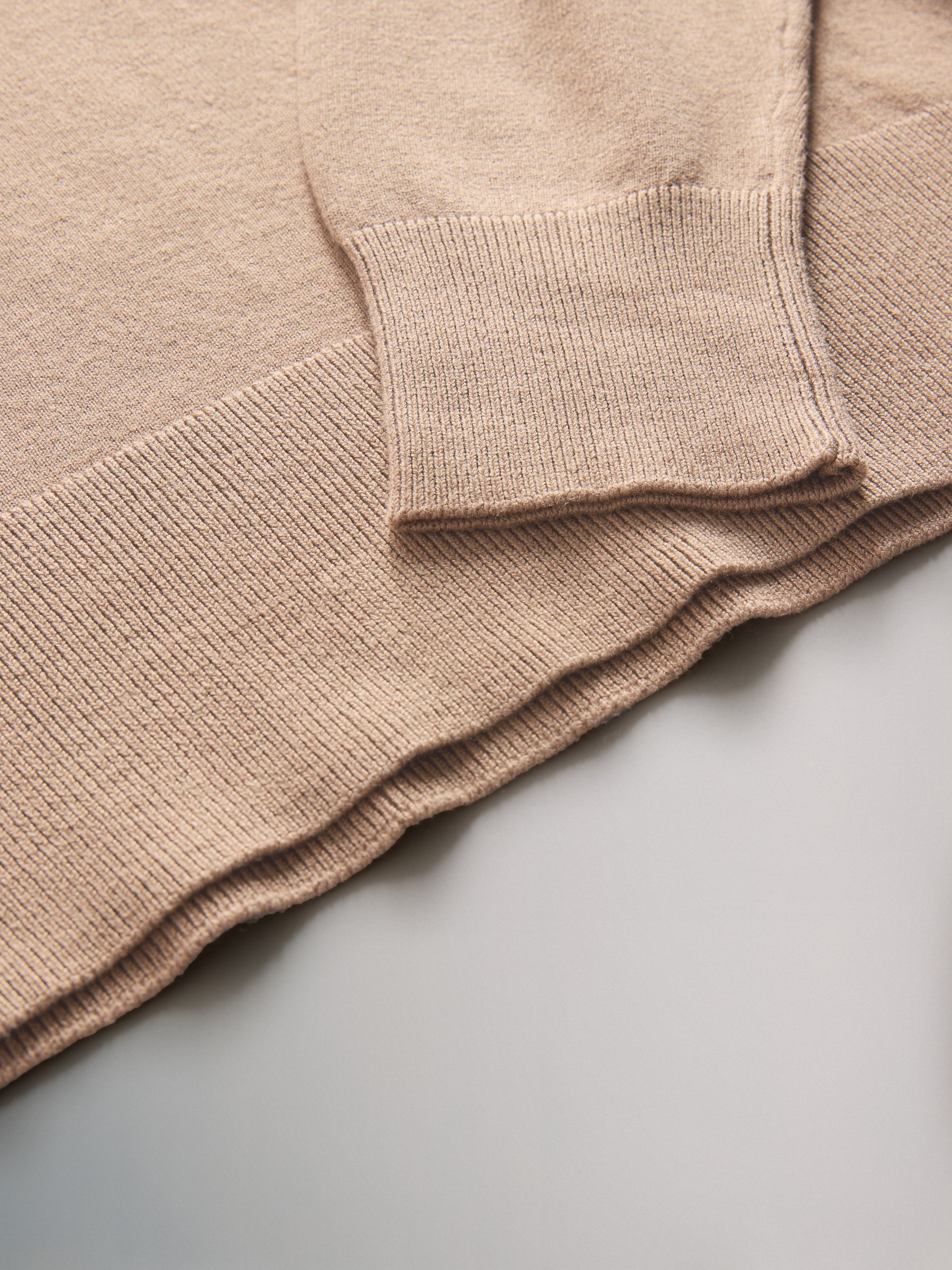 Navy/Blue/Brown - 3 Pack V-Neck Fine Knit Jumpers - Image 5 of 6