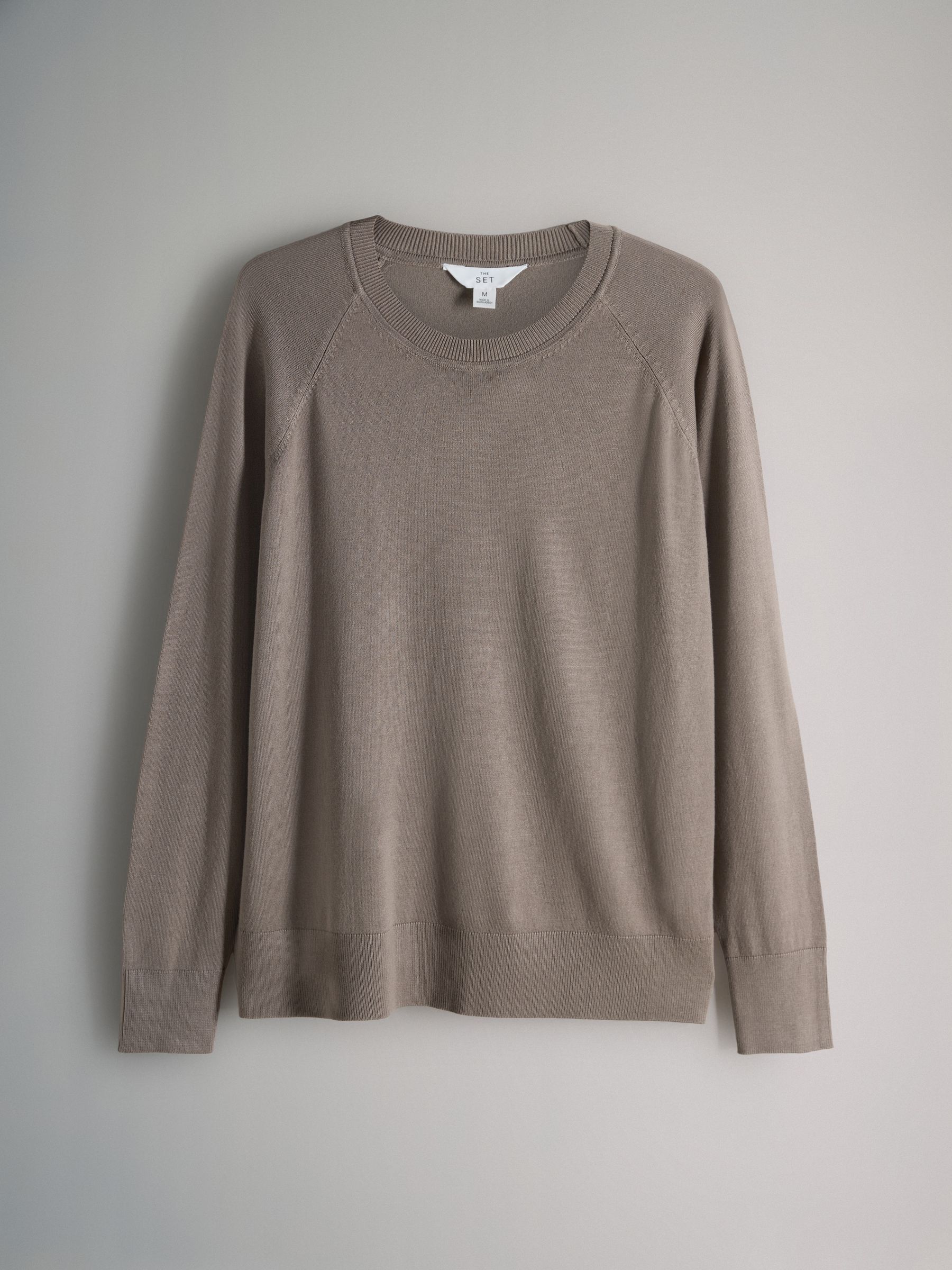 Blue/Tan/Neutral/ Cream Cable - 4 Pack Fine Knit Crew Neck Jumpers - Image 3 of 7