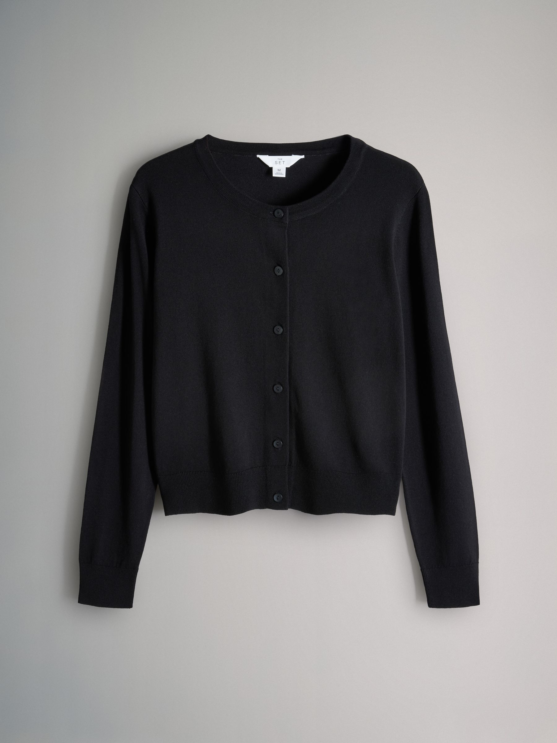 Black/Neutral - 3 Pack Fine Knit Button Through Cardigans - Image 2 of 5