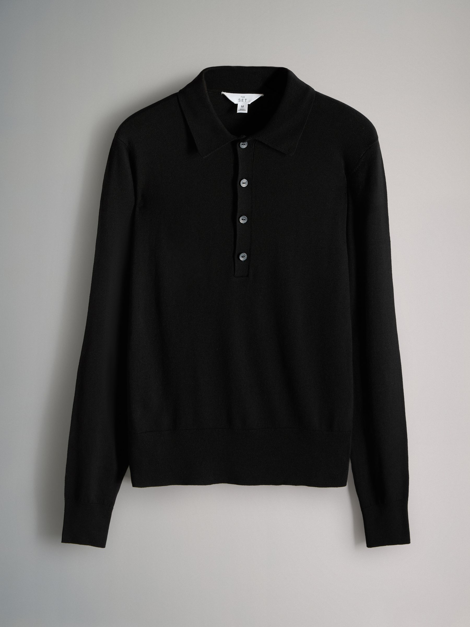 3 Pack Fine Knit Collared Polo Shirts - Image 6 of 8
