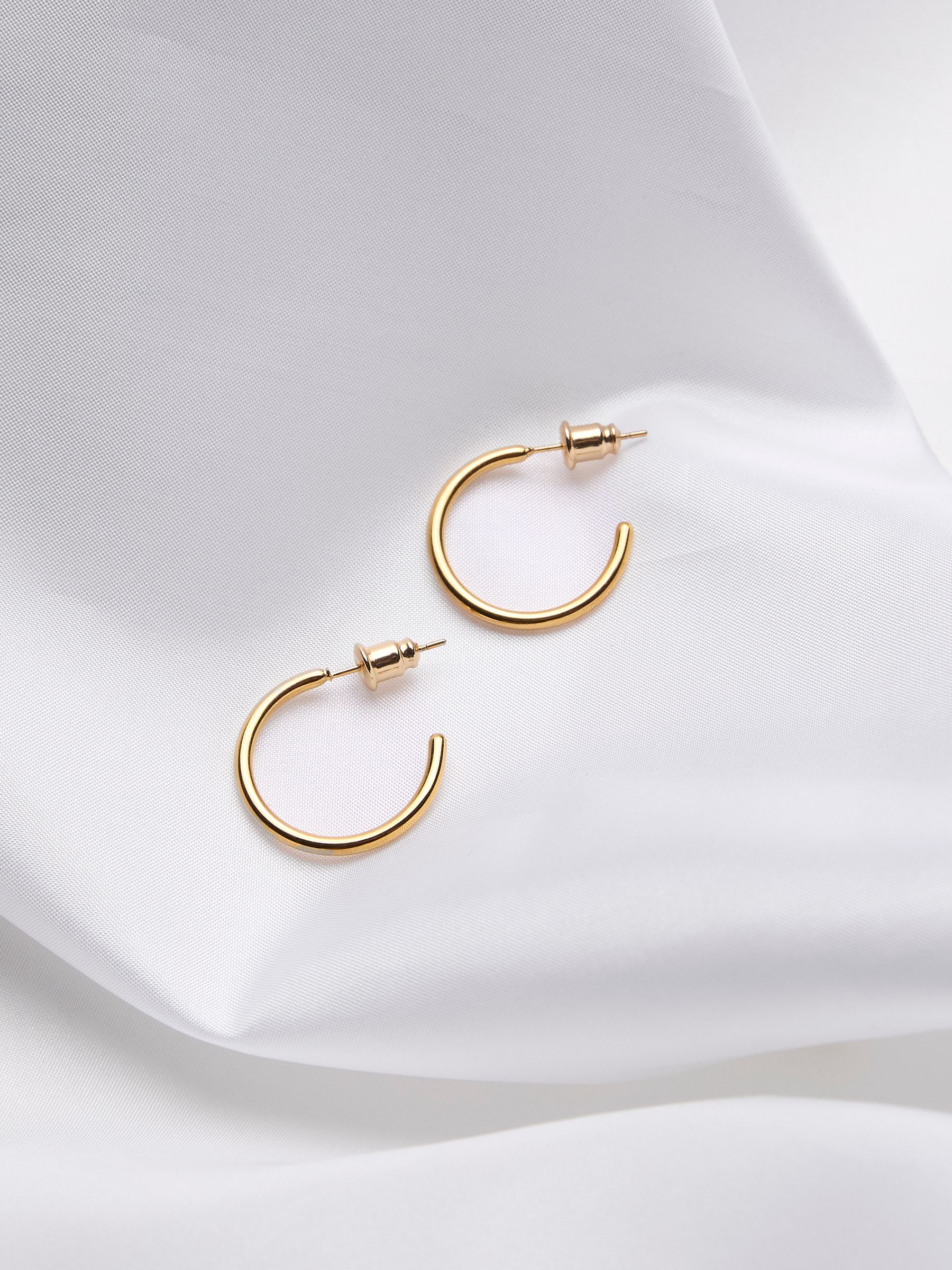 Gold Tone Waterproof Hoop Earrings - Image 2 of 2