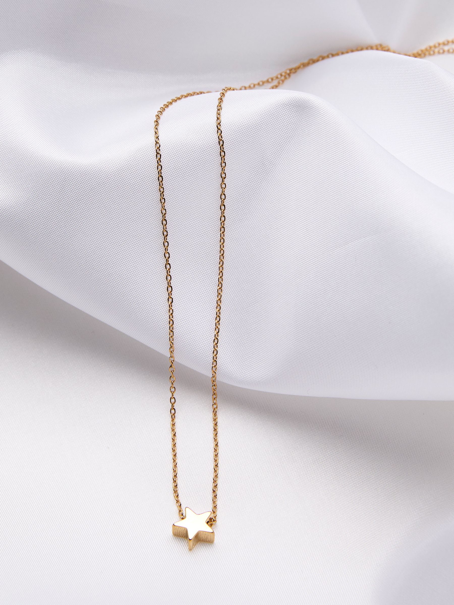Gold Tone Waterproof Star Necklace - Image 2 of 2