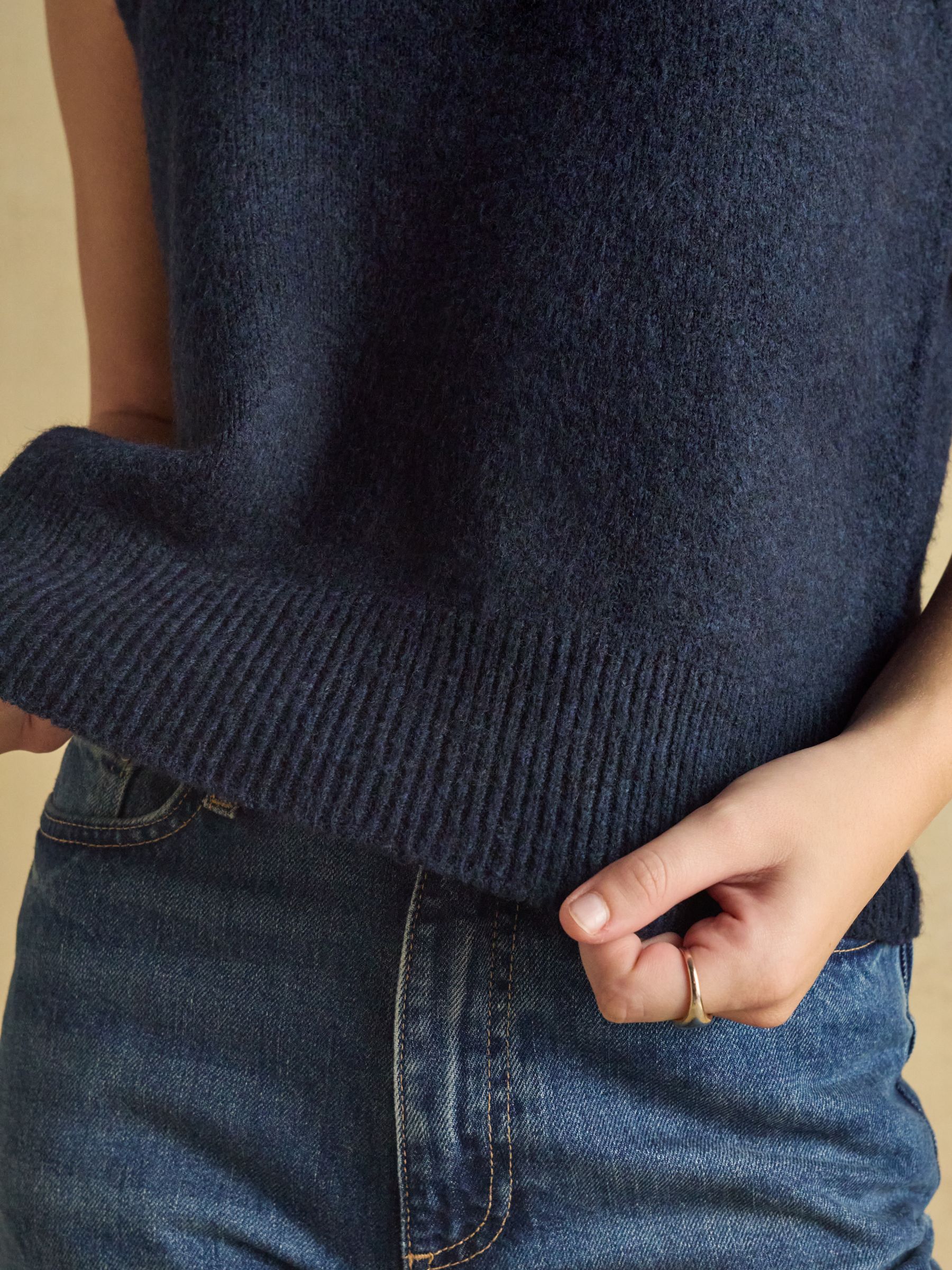 Holly Navy Knitted Vest - Image 8 of 9