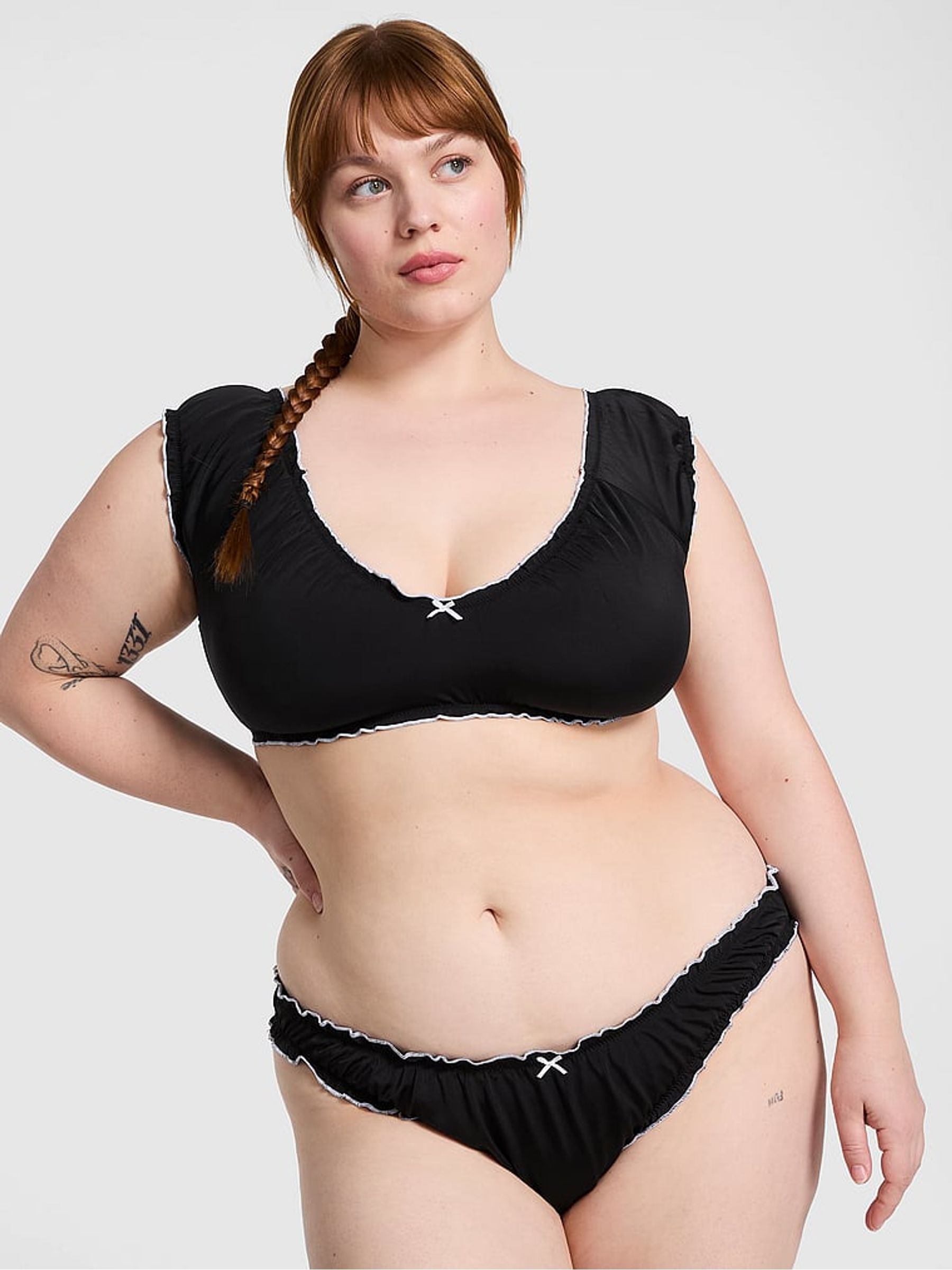 Black Hudson Cheeky Bikini Bottoms - Image 1 of 3
