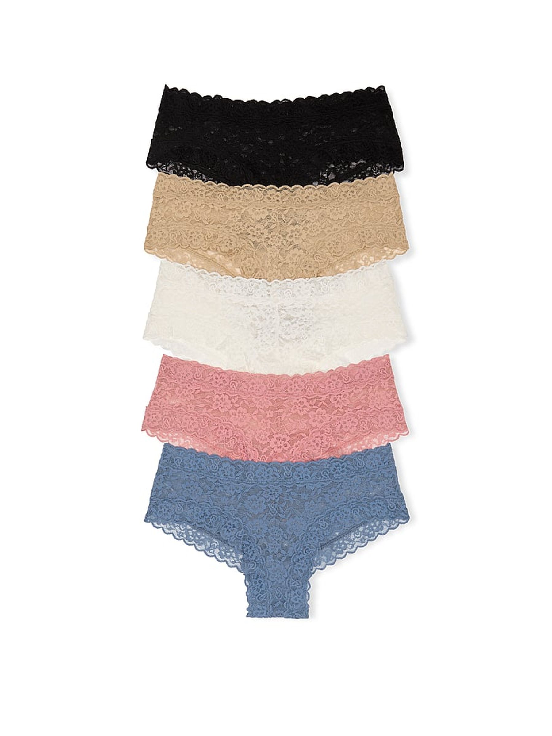 Black/Nude/White/Pink/Blue Cheeky 5 Pack Knickers - Image 1 of 2