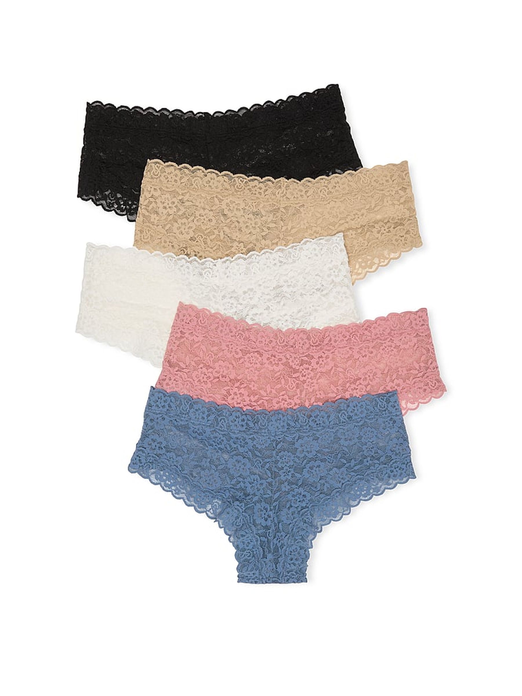 Black/Nude/White/Pink/Blue Cheeky 5 Pack Knickers - Image 2 of 2