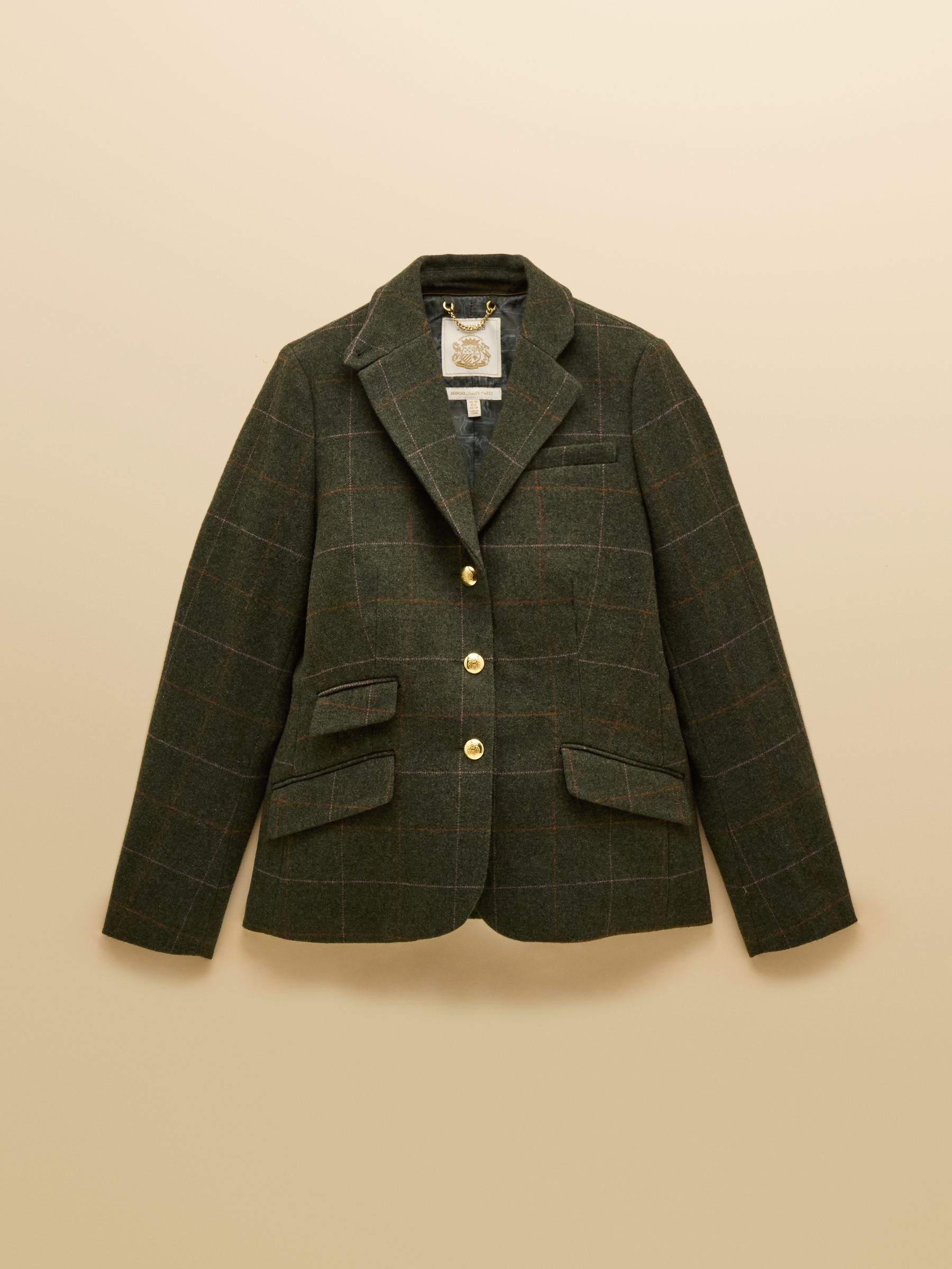 sheller 5th check tweed jacket