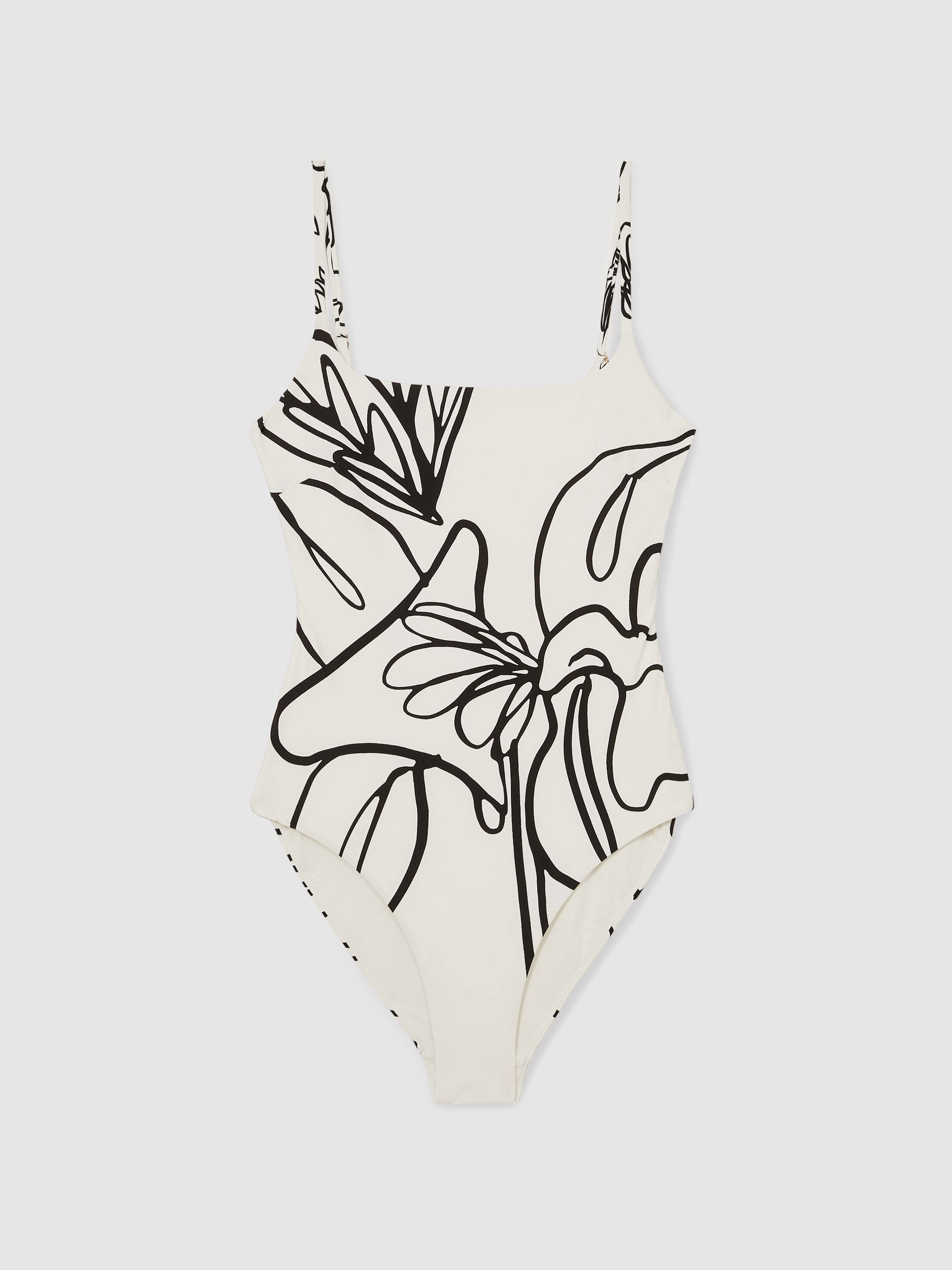Reiss | NYBG Floral Graffiti Swimsuit in Ivory - Image 2 of 5