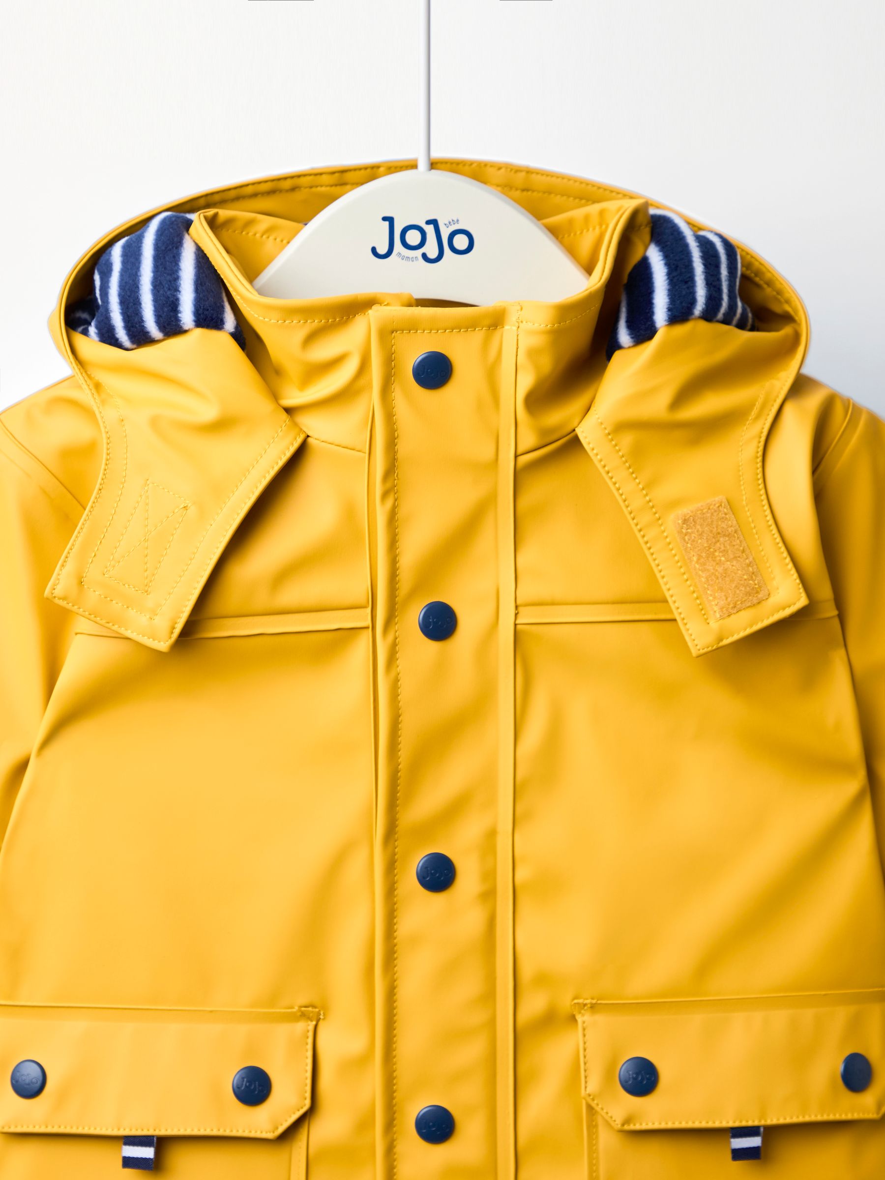 Yellow Navy Cosy Lined Waterproof Jacket | JoJo Maman Bébé USA