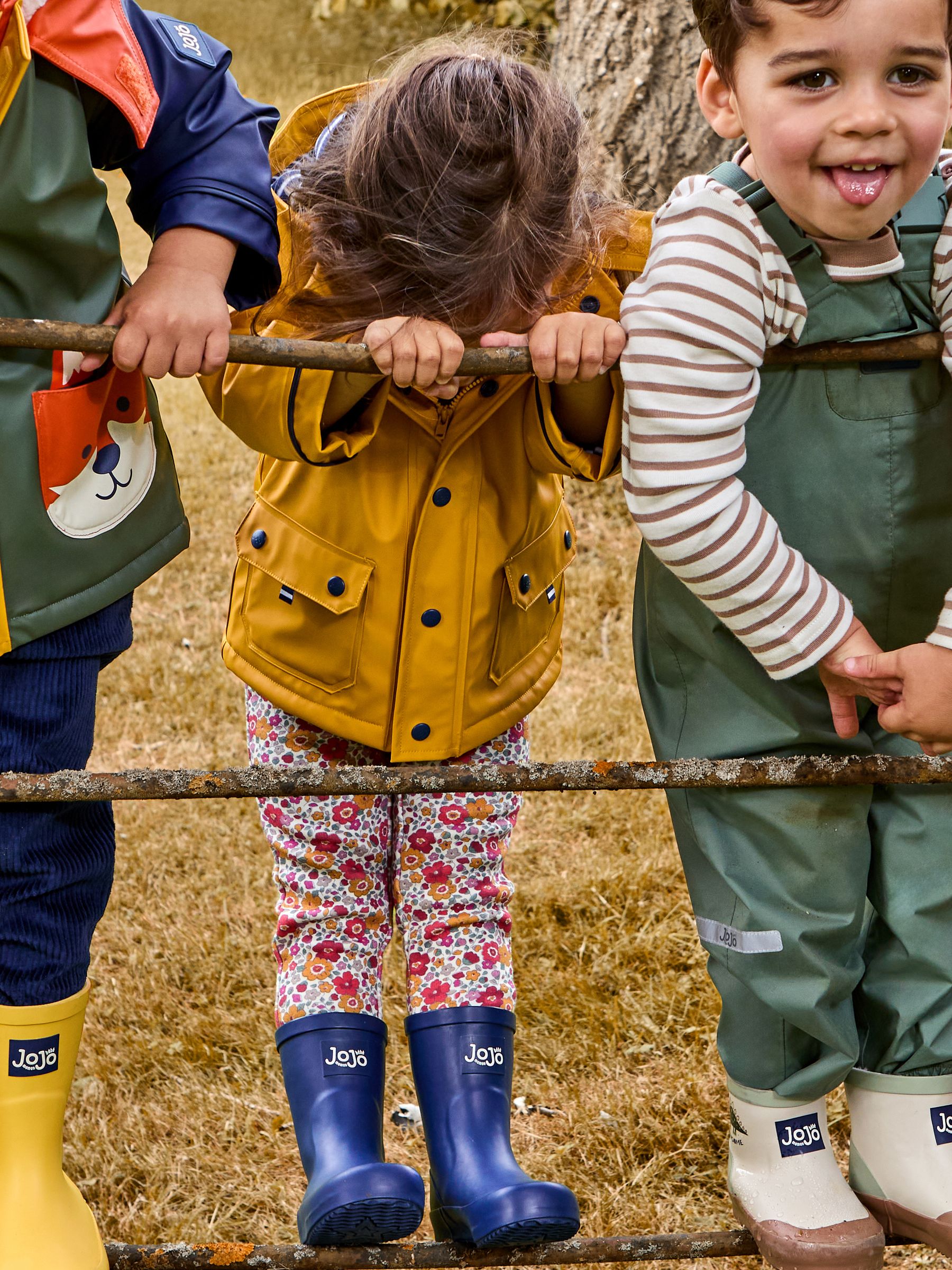 Yellow Navy Cosy Lined Waterproof Jacket | JoJo Maman Bébé USA
