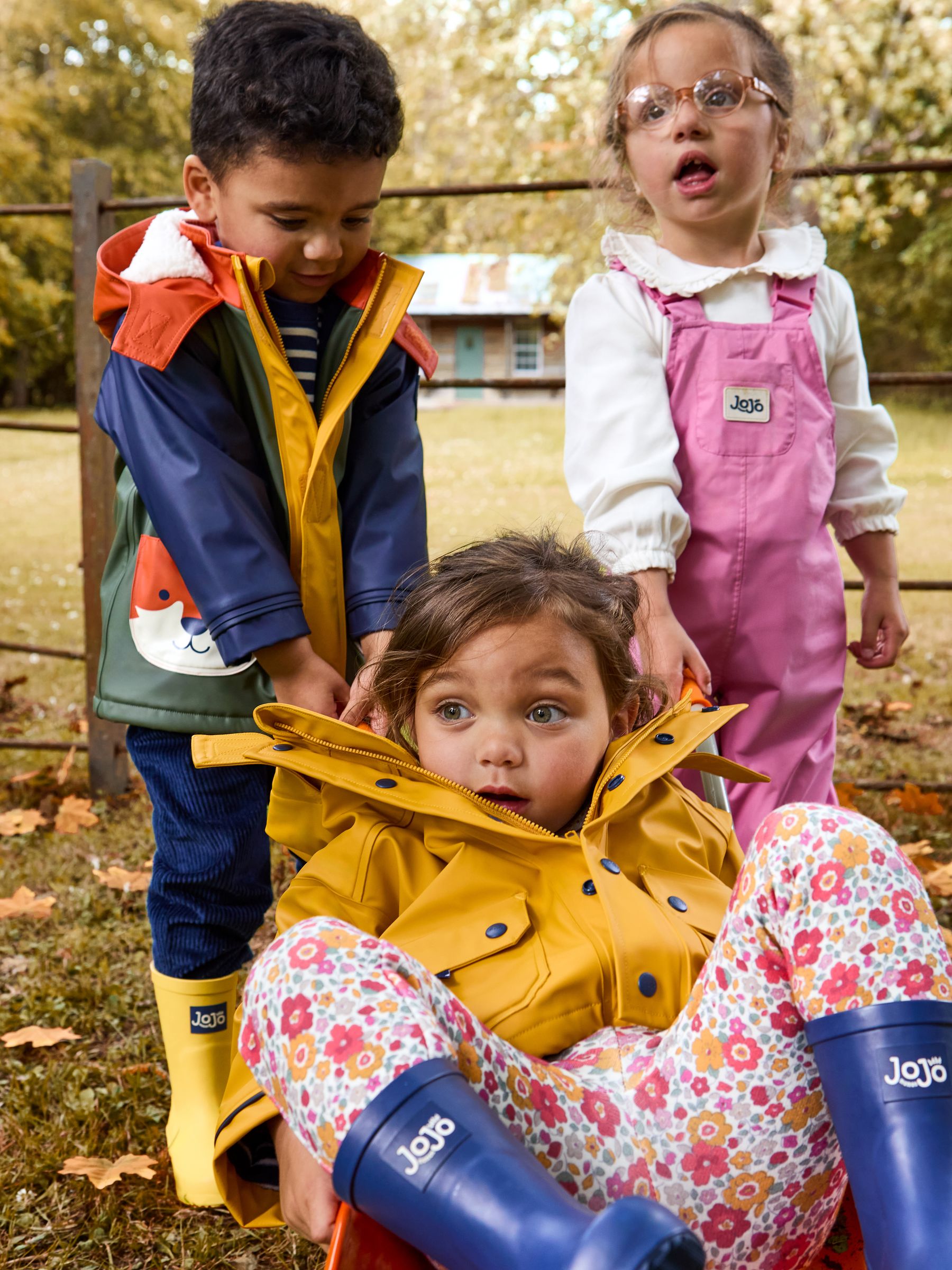 Yellow Navy Cosy Lined Waterproof Jacket | JoJo Maman Bébé USA