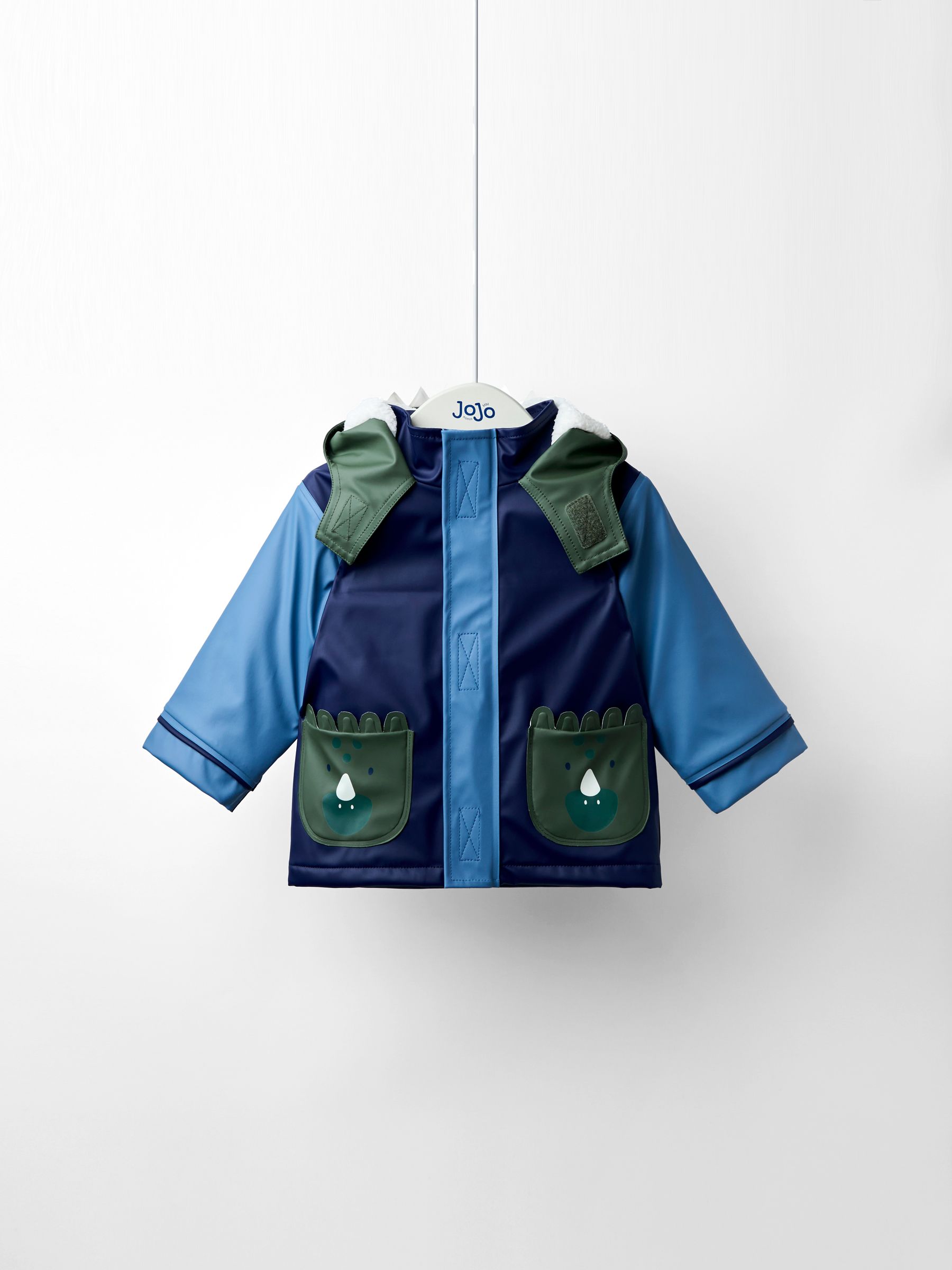 Navy Multi Dino Waterproof Borg Lined Jacket - Image 1 of 5