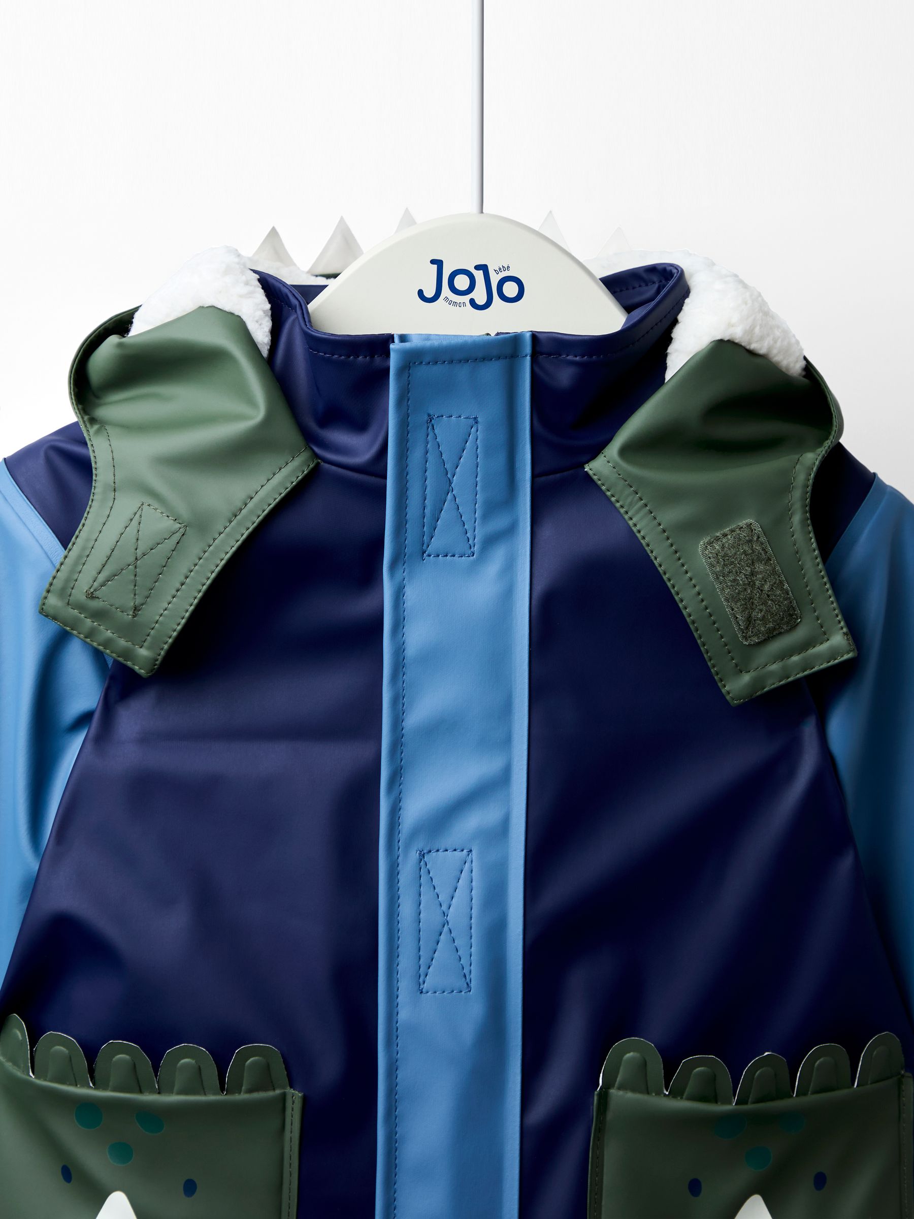 Navy Multi Dino Waterproof Borg Lined Jacket - Image 3 of 5