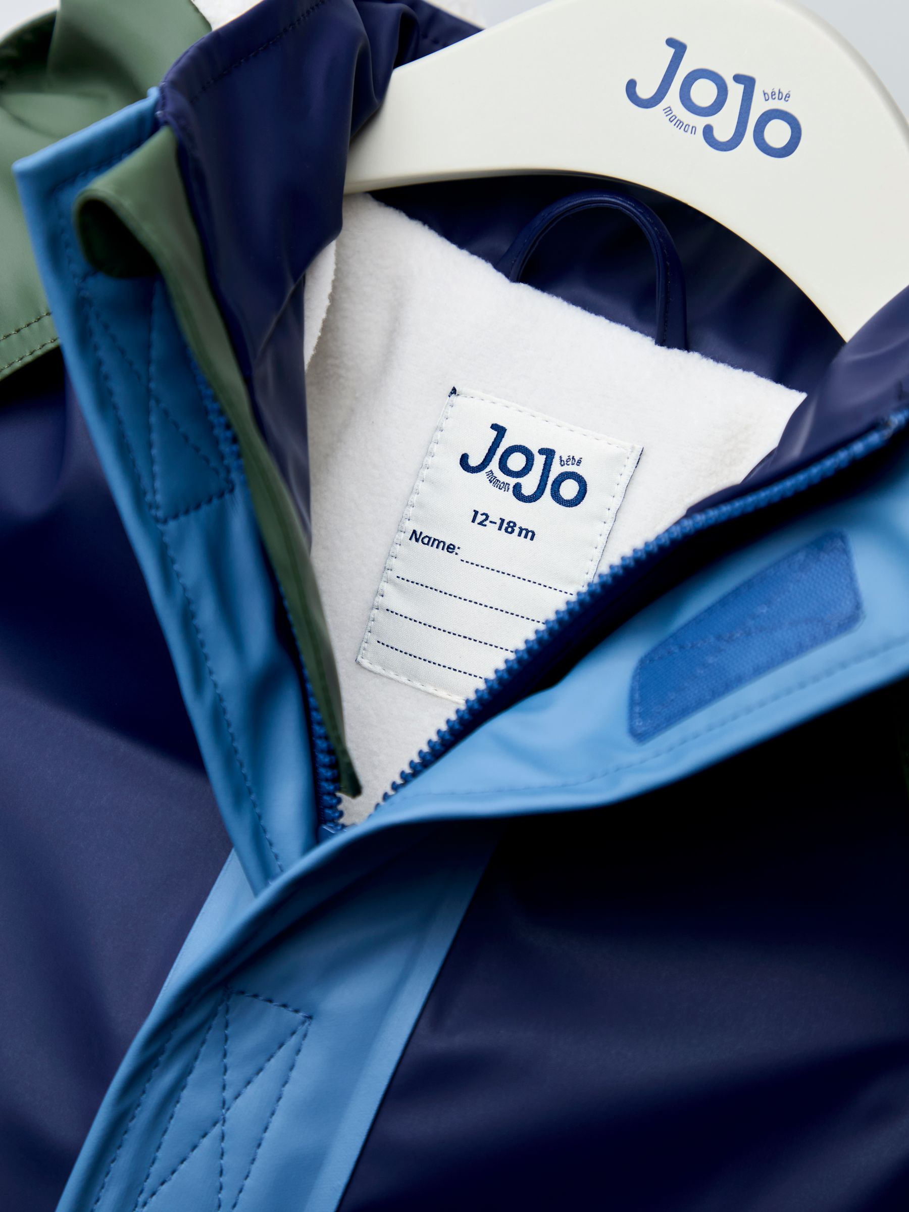Navy Multi Dino Waterproof Borg Lined Jacket - Image 4 of 5
