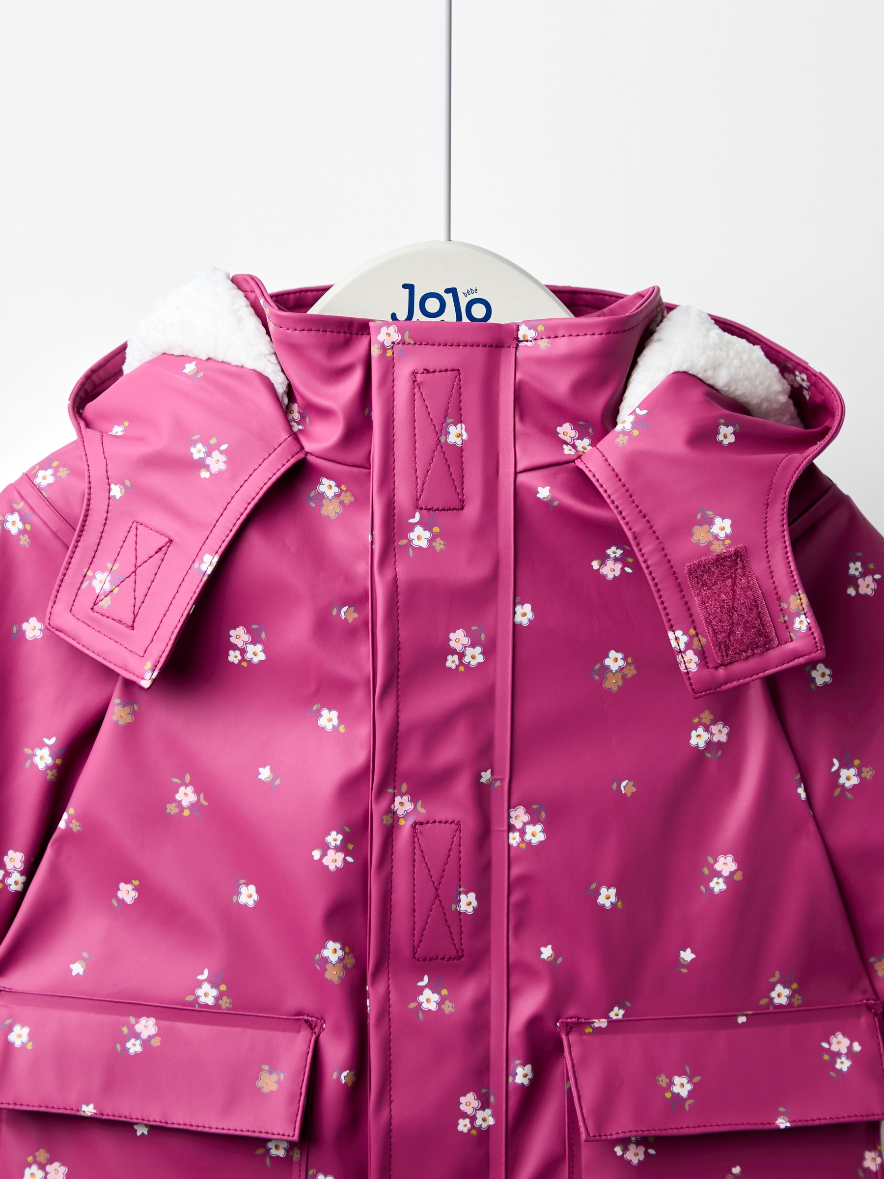 Pink Ditsy Waterproof Cosy Lined Jacket - Image 6 of 9