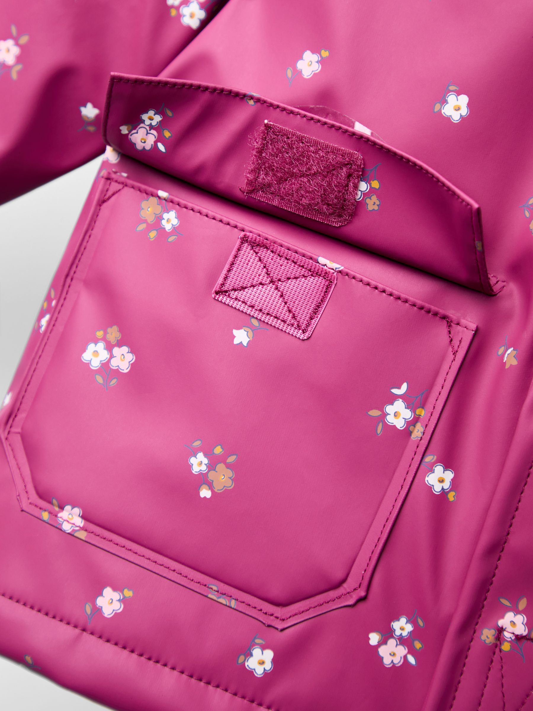 Pink Ditsy Waterproof Cosy Lined Jacket - Image 8 of 9