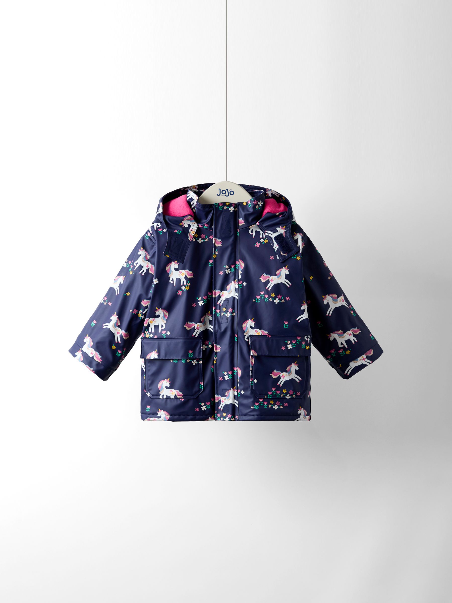 Navy Unicorn Waterproof Cosy Lined Jacket - Image 1 of 8