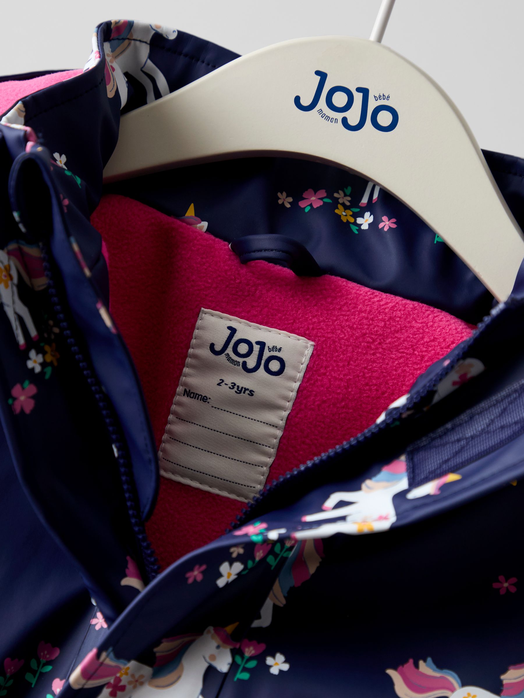 Navy Unicorn Waterproof Cosy Lined Jacket - Image 6 of 8