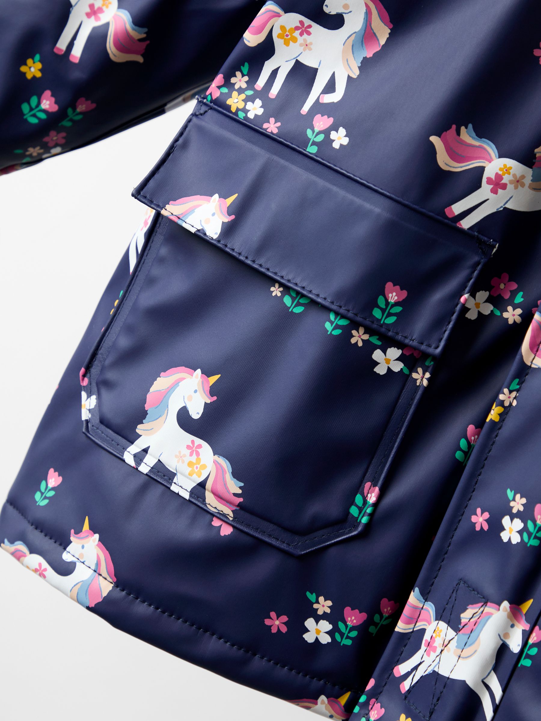 Navy Unicorn Waterproof Cosy Lined Jacket - Image 7 of 8