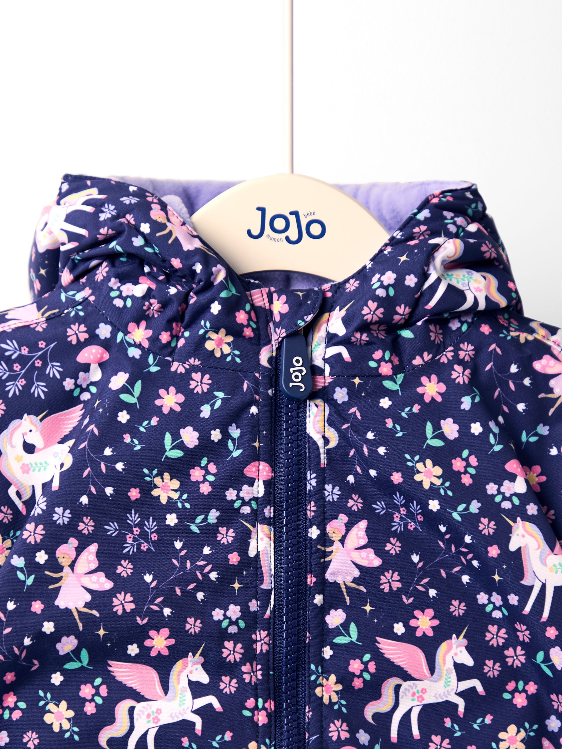 Navy Unicorn Embroidered Reversible Jacket | JoJo Maman Bébé USA