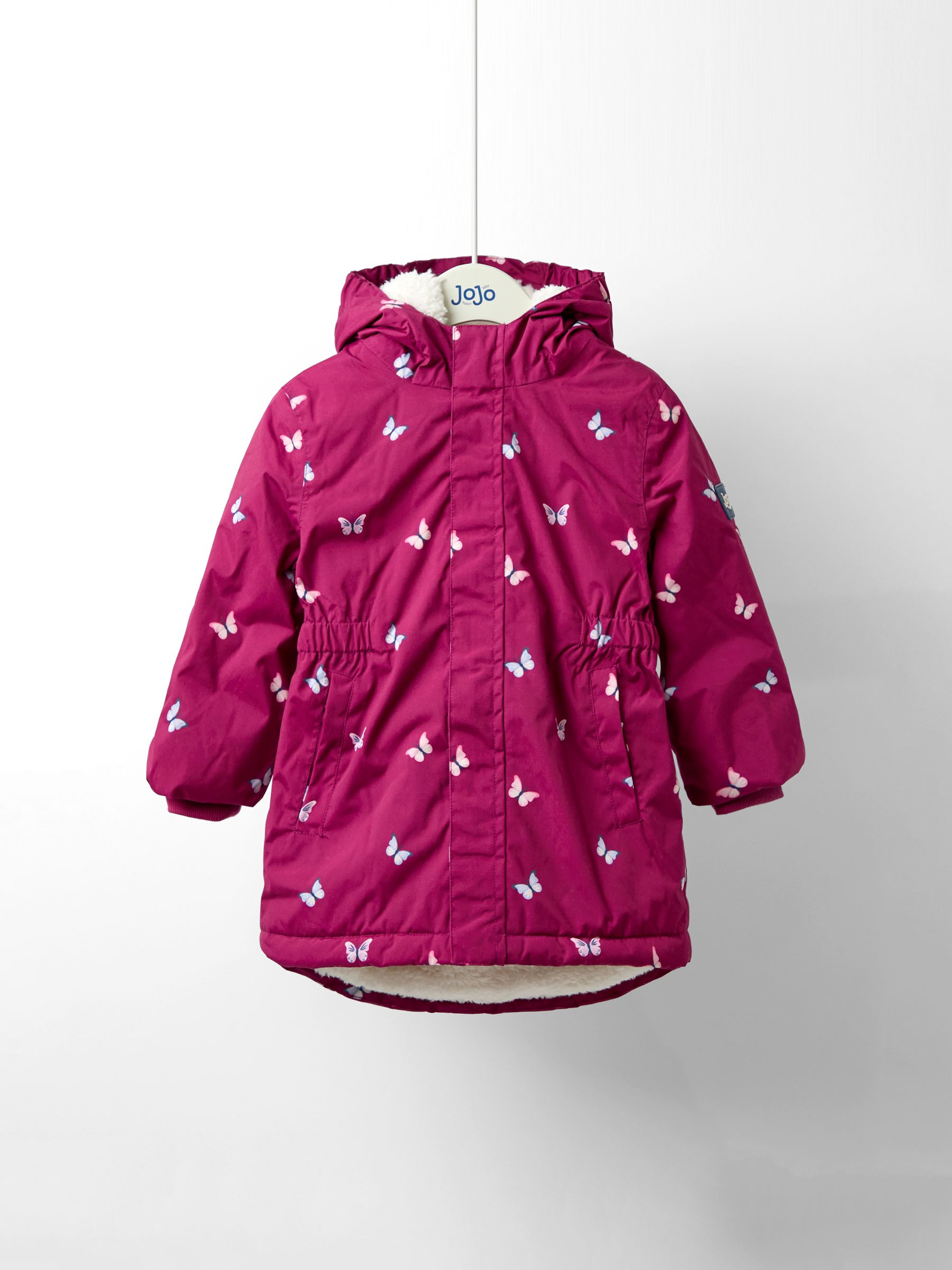 Light Purple Floral Borg Lined Puffer Coat - Image 1 of 5