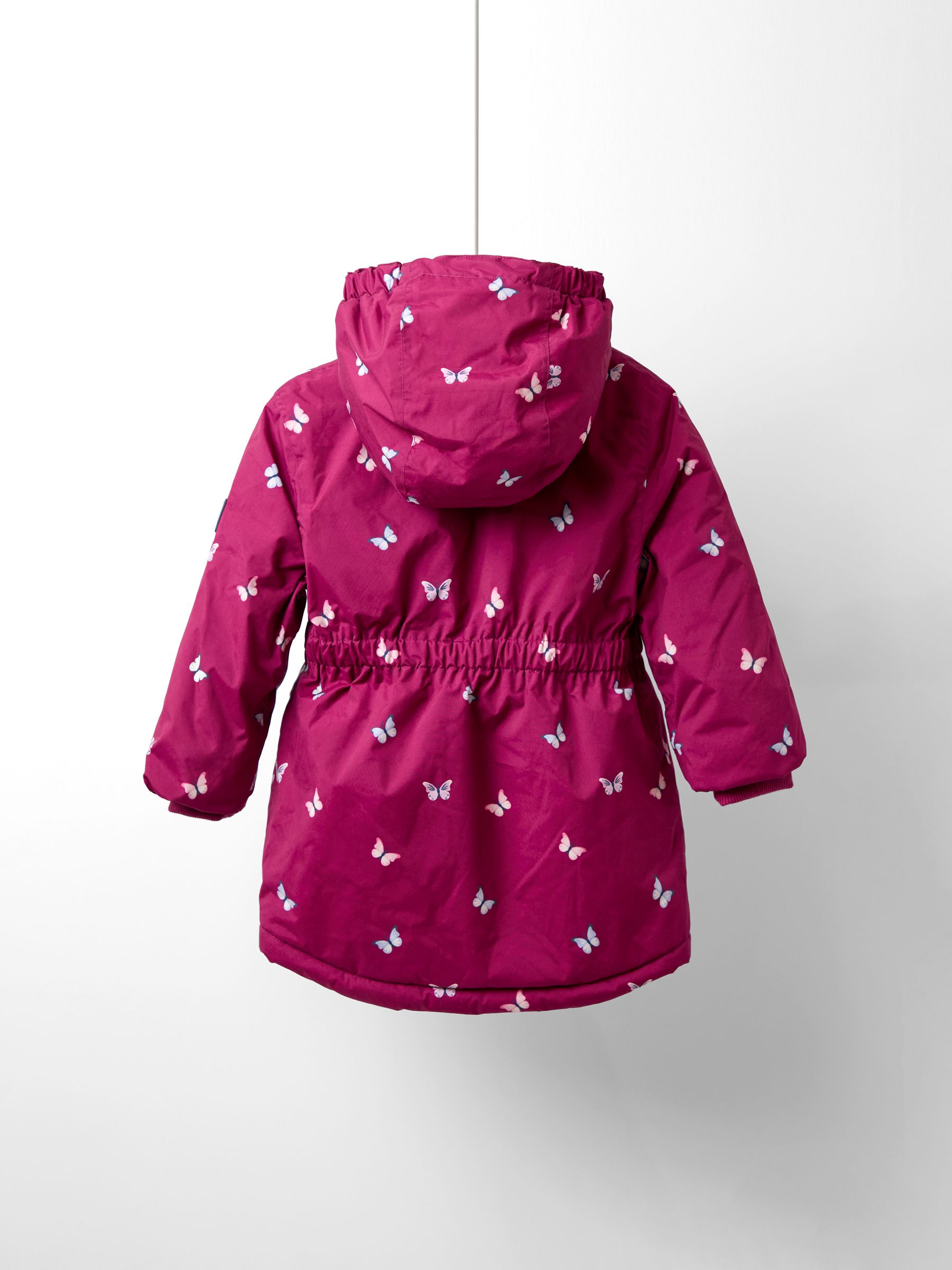 Light Purple Floral Borg Lined Puffer Coat - Image 2 of 5
