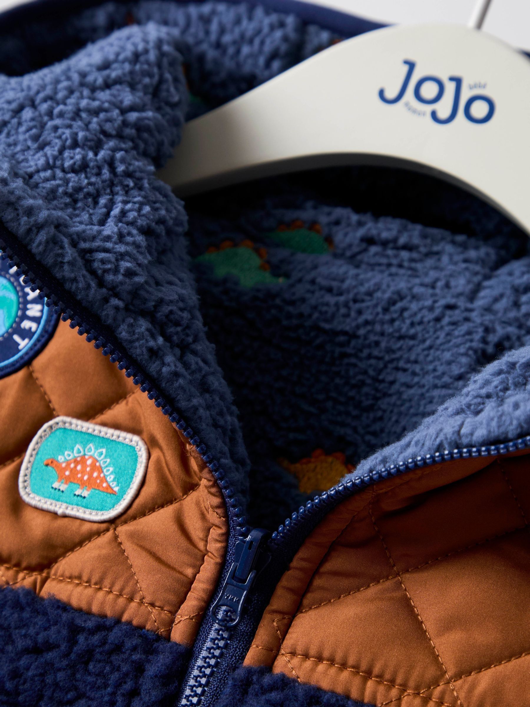 Blue Multi Reversible Fleece Lined Jacket - Image 10 of 14