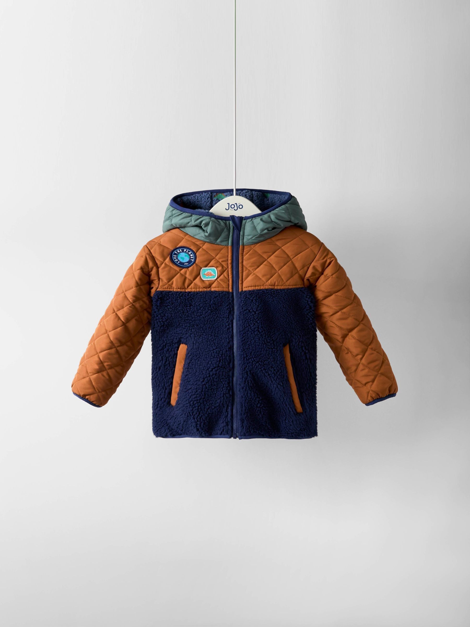 Blue Multi Reversible Fleece Lined Jacket - Image 6 of 14