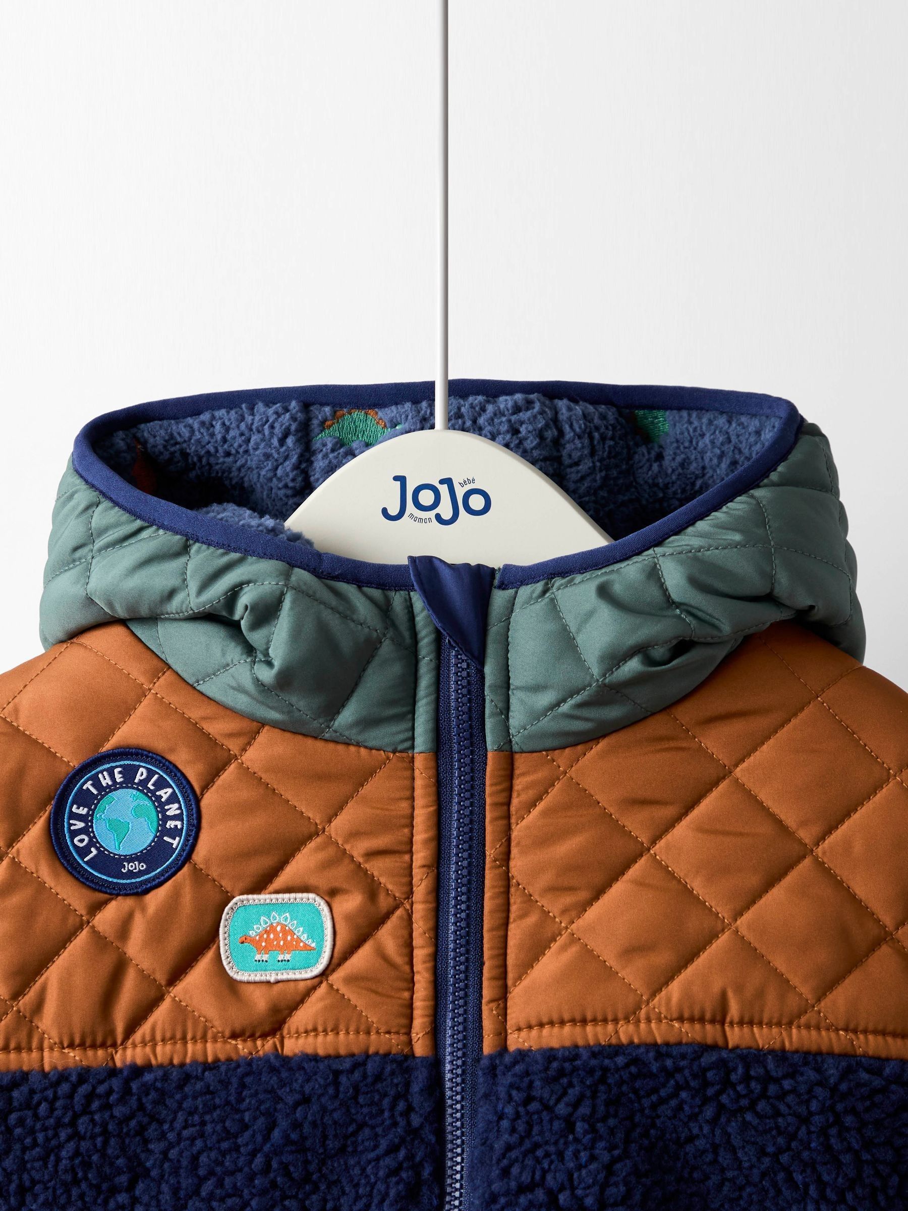 Blue Multi Reversible Fleece Lined Jacket - Image 7 of 14