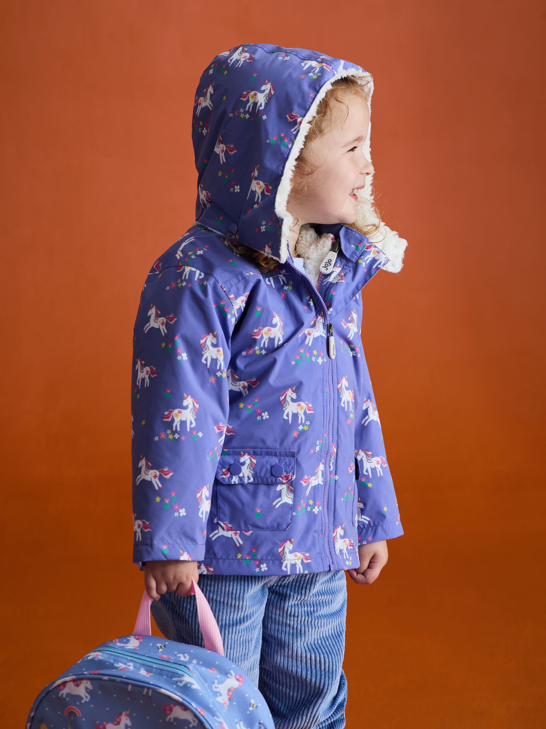 Purple 4-In-1 Waterproof Polar Fleece Jacket JoJo Maman Bébé USA