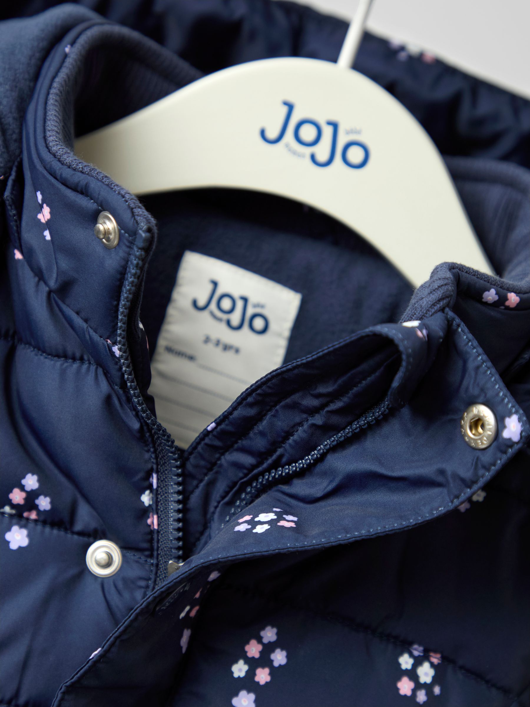 Blue Fleece Lined Puffer Coat - Image 4 of 6