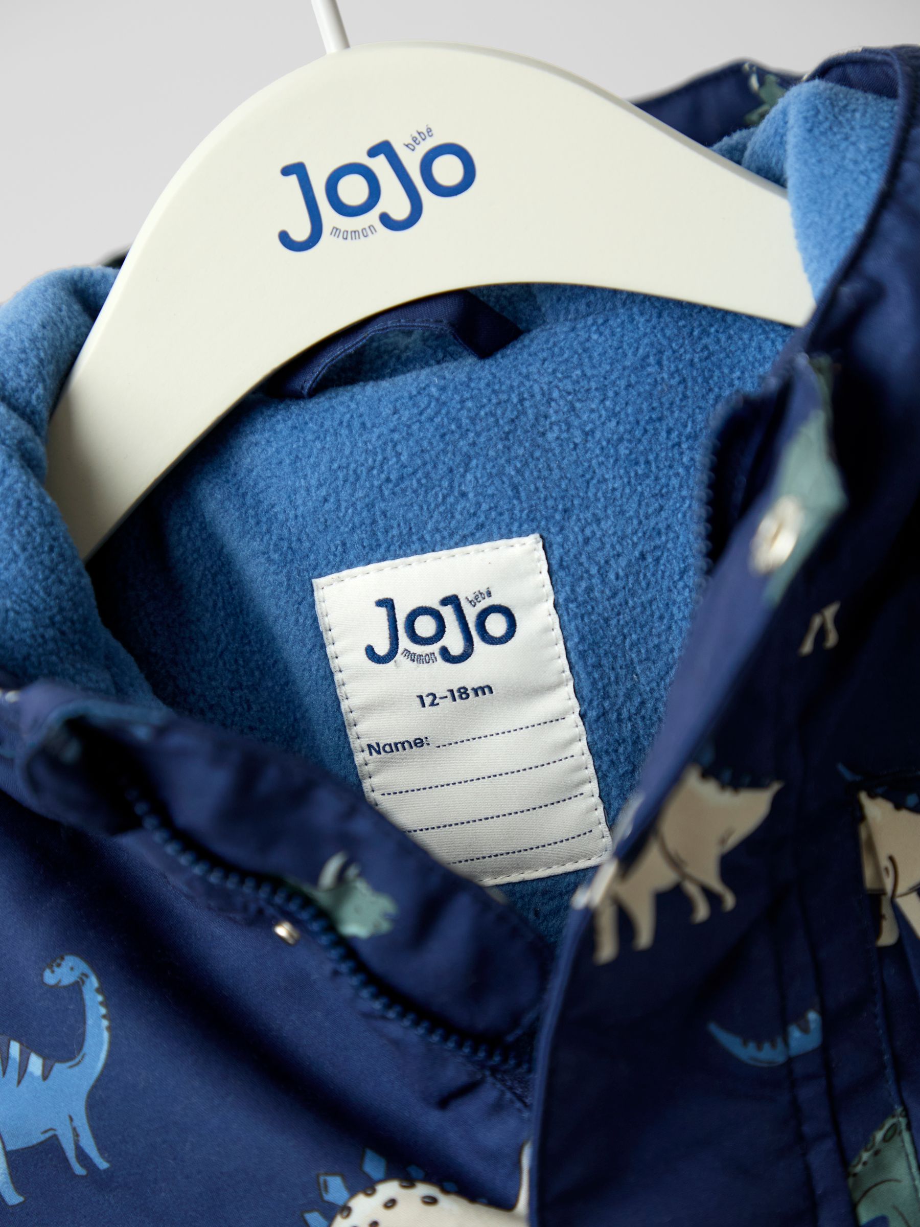 Navy Dino Adventure Badge Borg Lined Parka - Image 7 of 8
