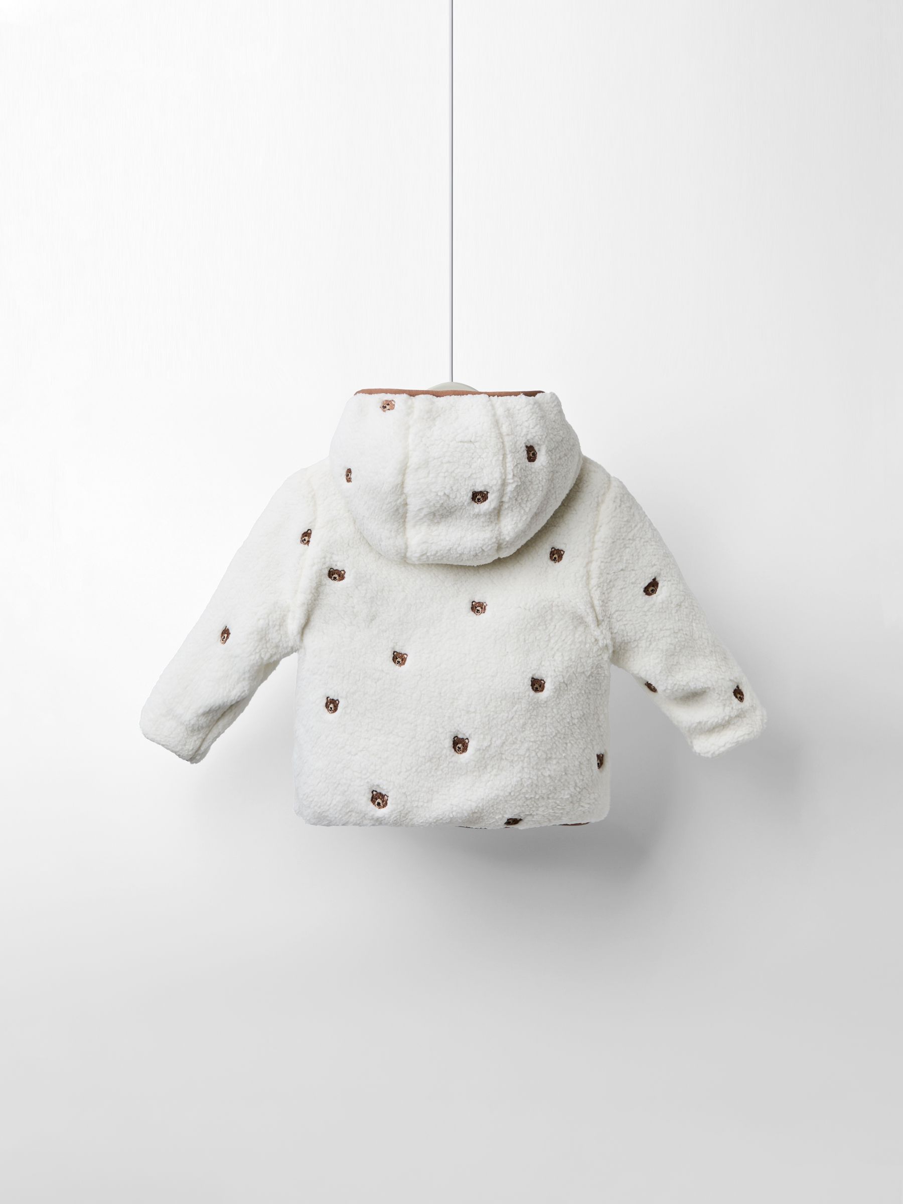 Light Cream Reversible Fleece Lined Jacket - Image 4 of 8