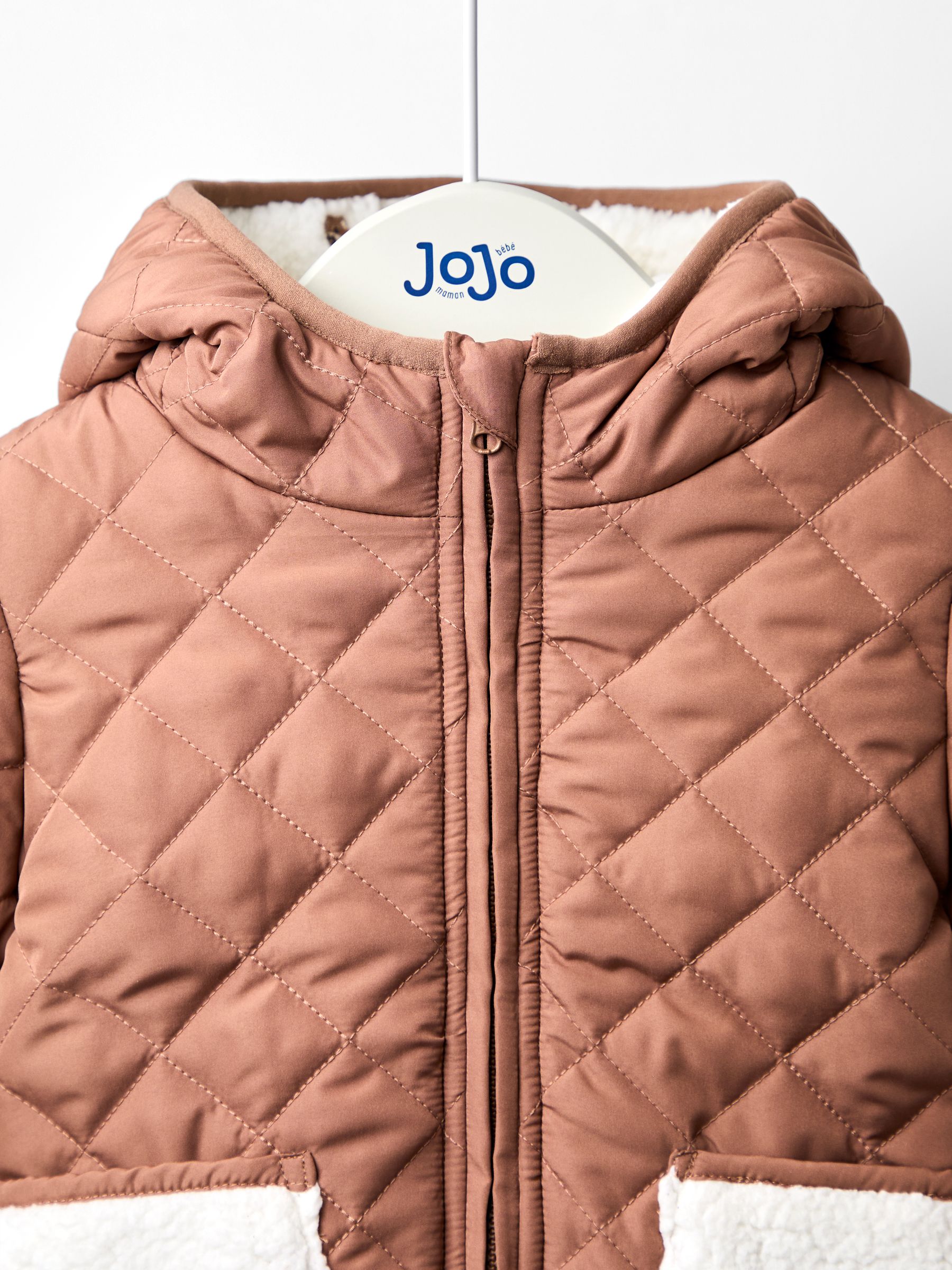 Light Cream Reversible Fleece Lined Jacket - Image 5 of 8