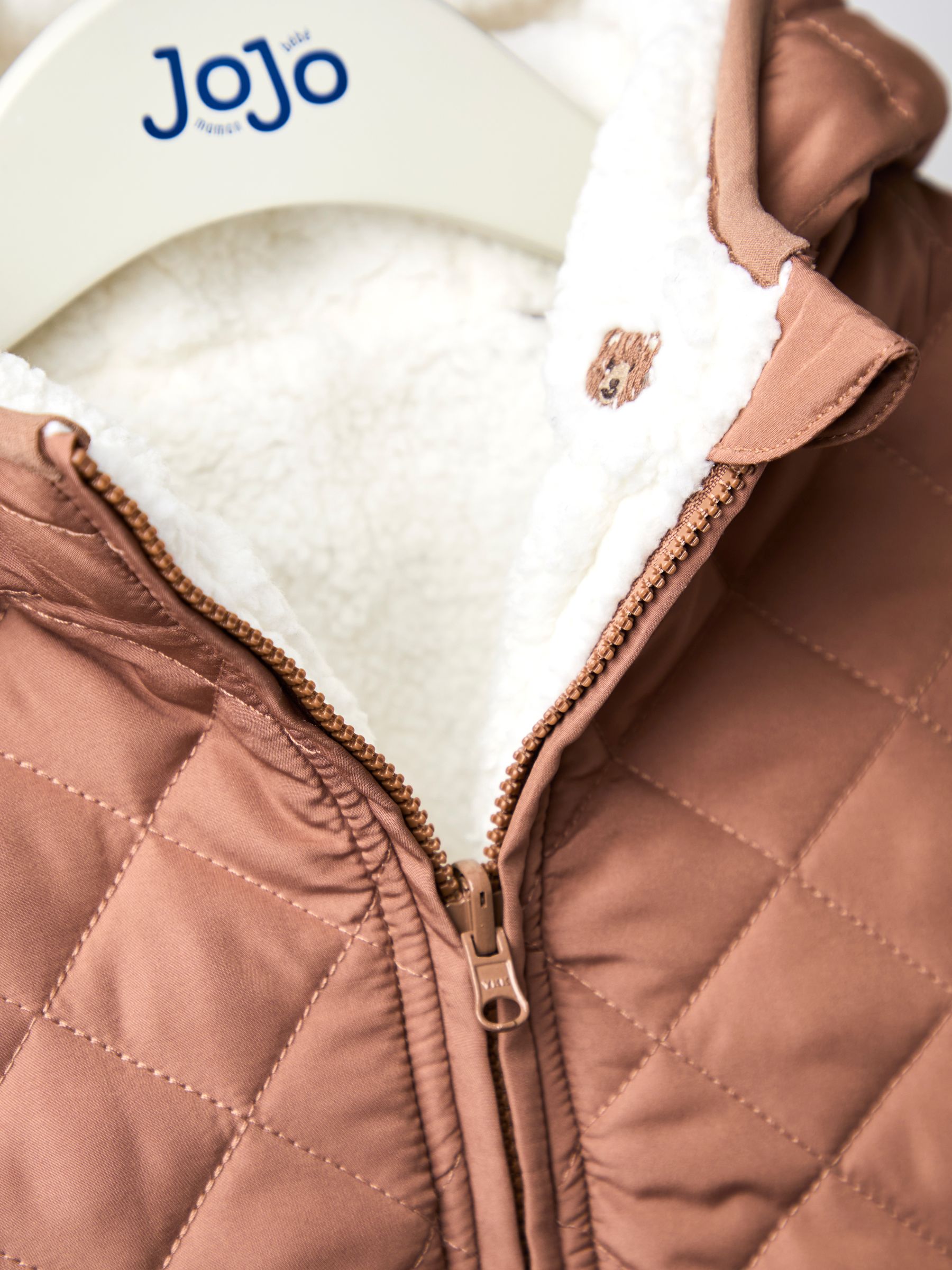 Light Cream Reversible Fleece Lined Jacket - Image 6 of 8