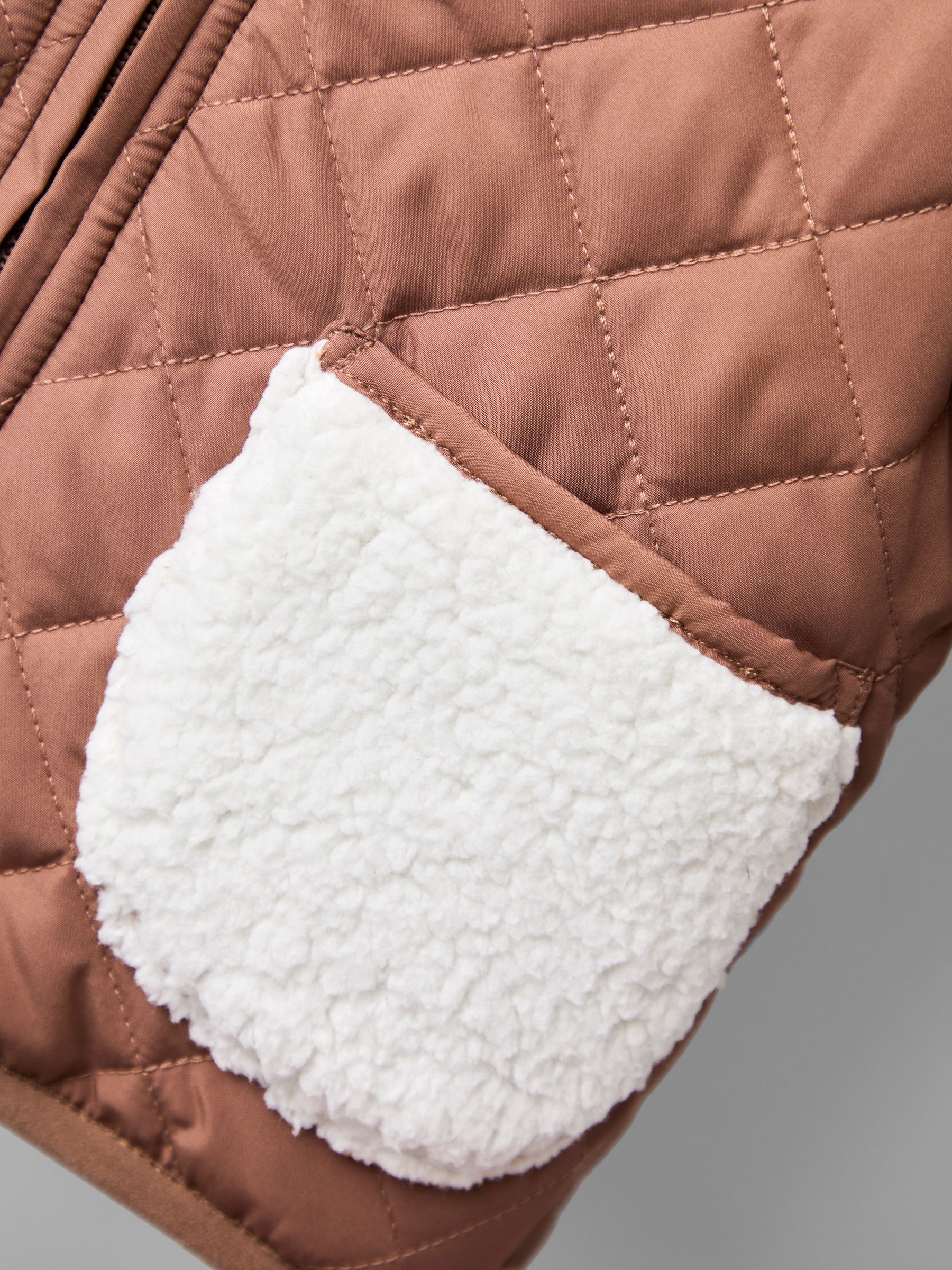 Light Cream Reversible Fleece Lined Jacket - Image 7 of 8