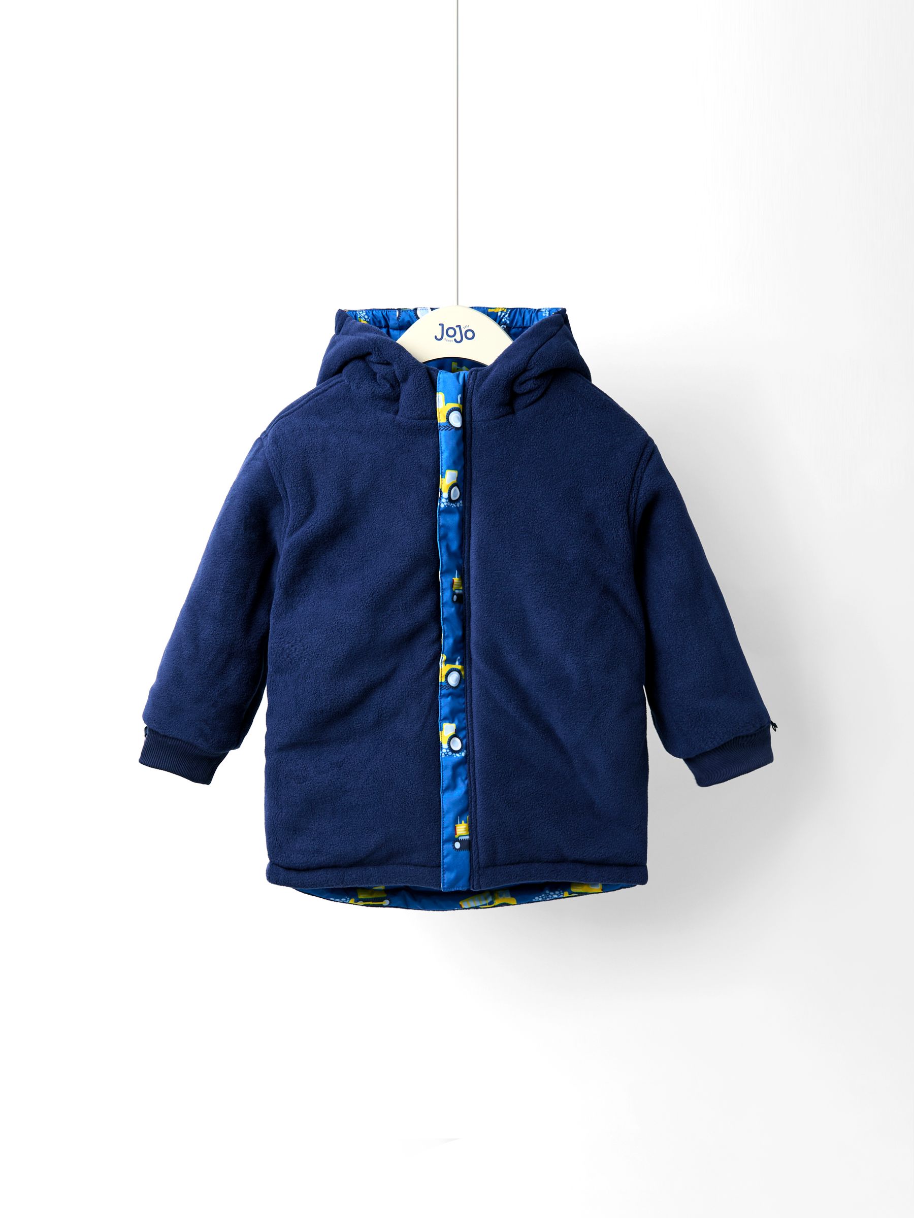 Dark Blue Reversible Fleece Lined Jacket - Image 2 of 8