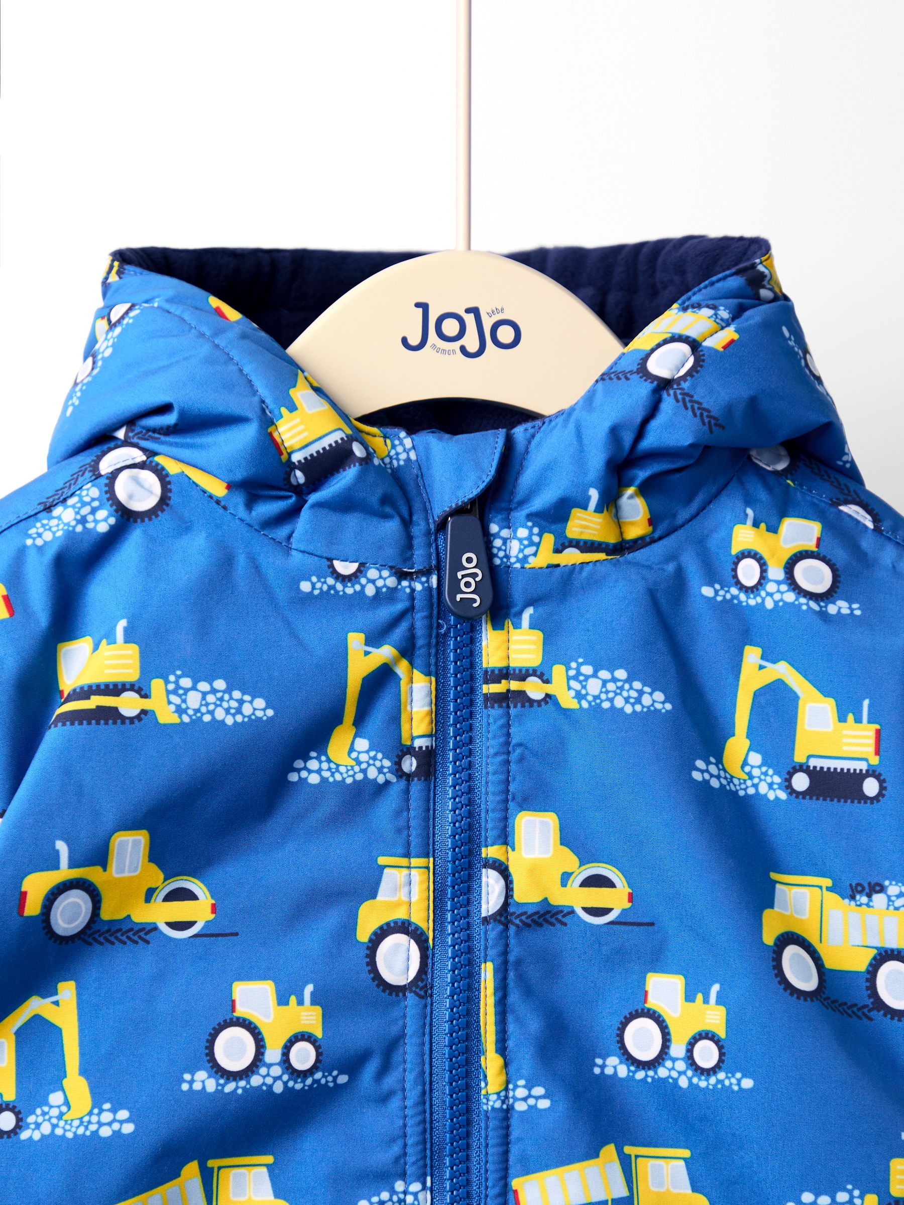 Dark Blue Reversible Fleece Lined Jacket - Image 5 of 8