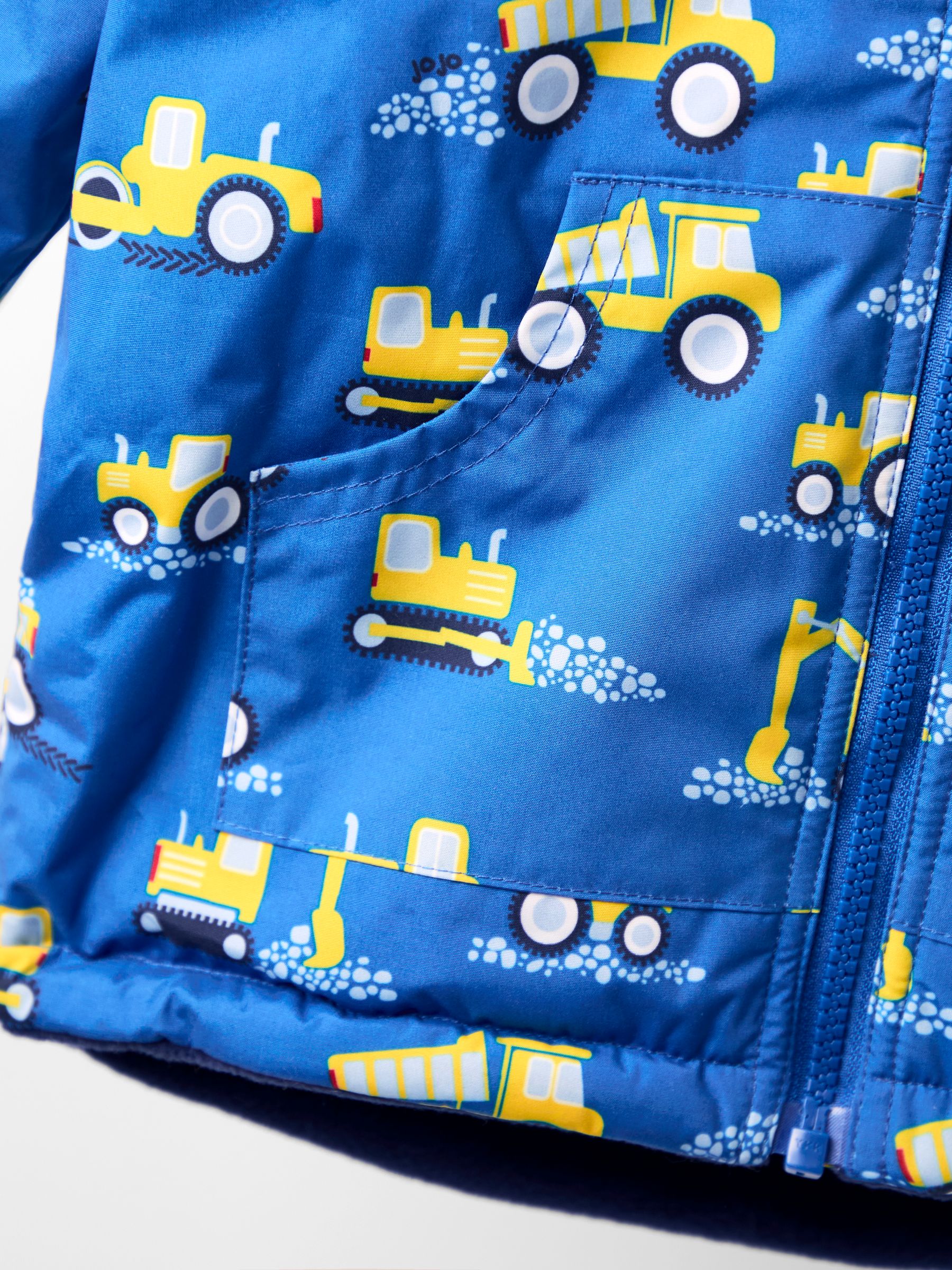 Dark Blue Reversible Fleece Lined Jacket - Image 7 of 8