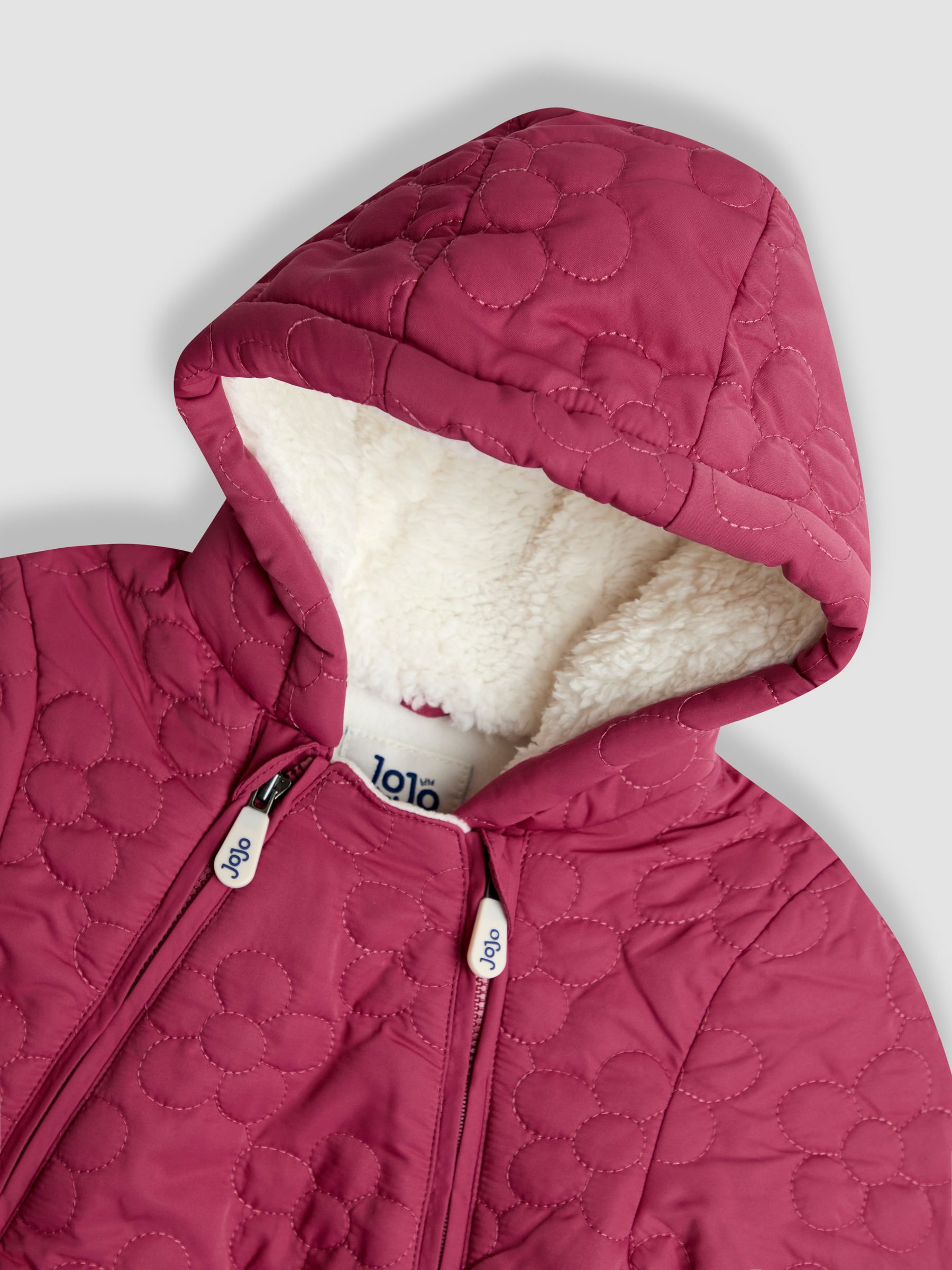 Pink Tractor Quilted Pramsuit - Image 3 of 4